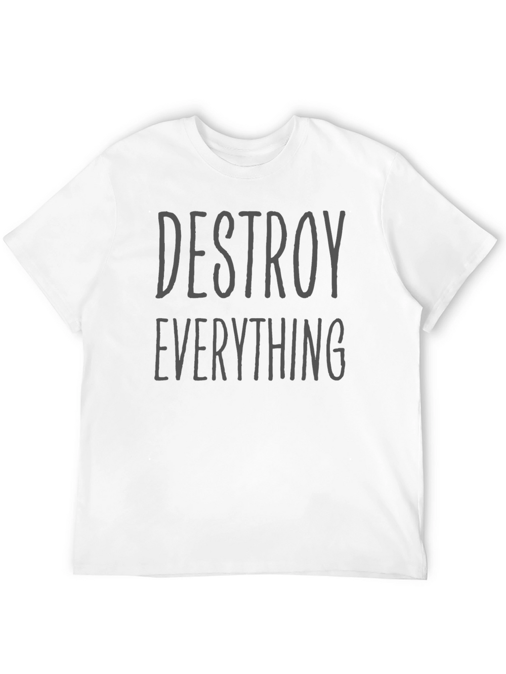 Destroy Everything Graphic Tee - Black Cotton Shirt