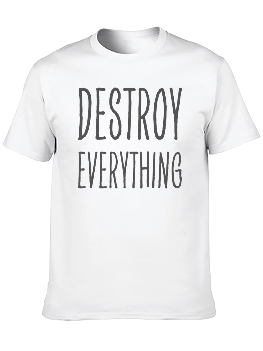 Destroy Everything Graphic Tee - Black Cotton Shirt