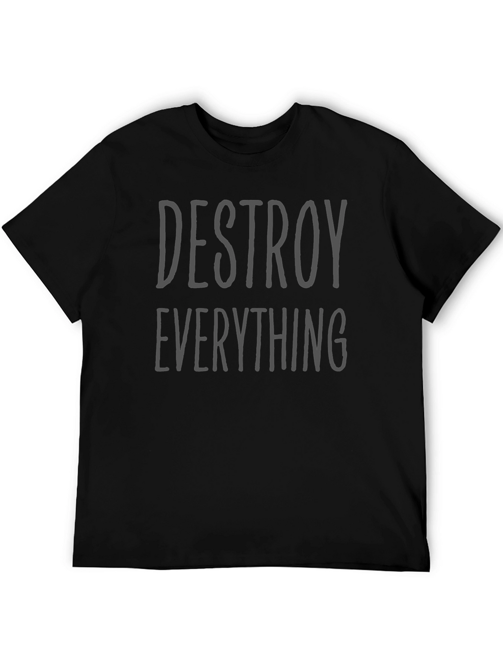 Destroy Everything Graphic Tee - Black Cotton Shirt