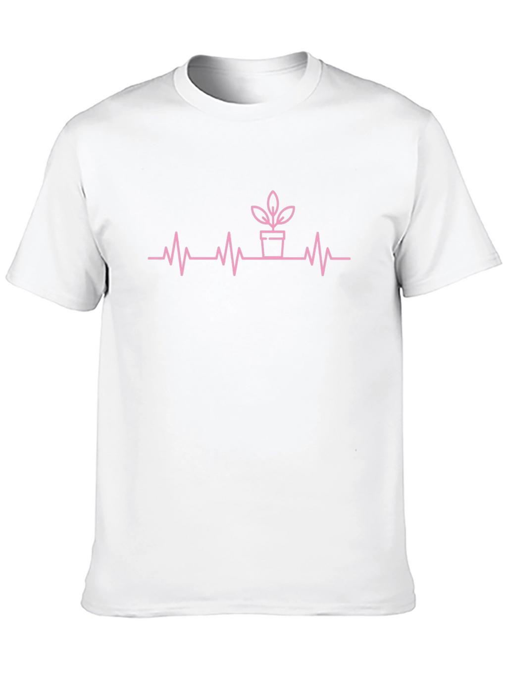 Plant Lover Heartbeat Tee - Black Cotton T-Shirt