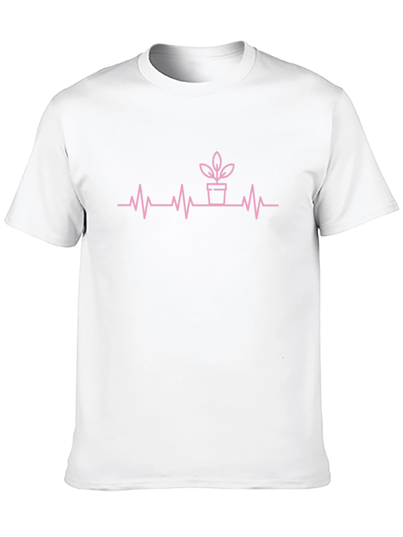 Plant Lover Heartbeat Tee - Black Cotton T-Shirt
