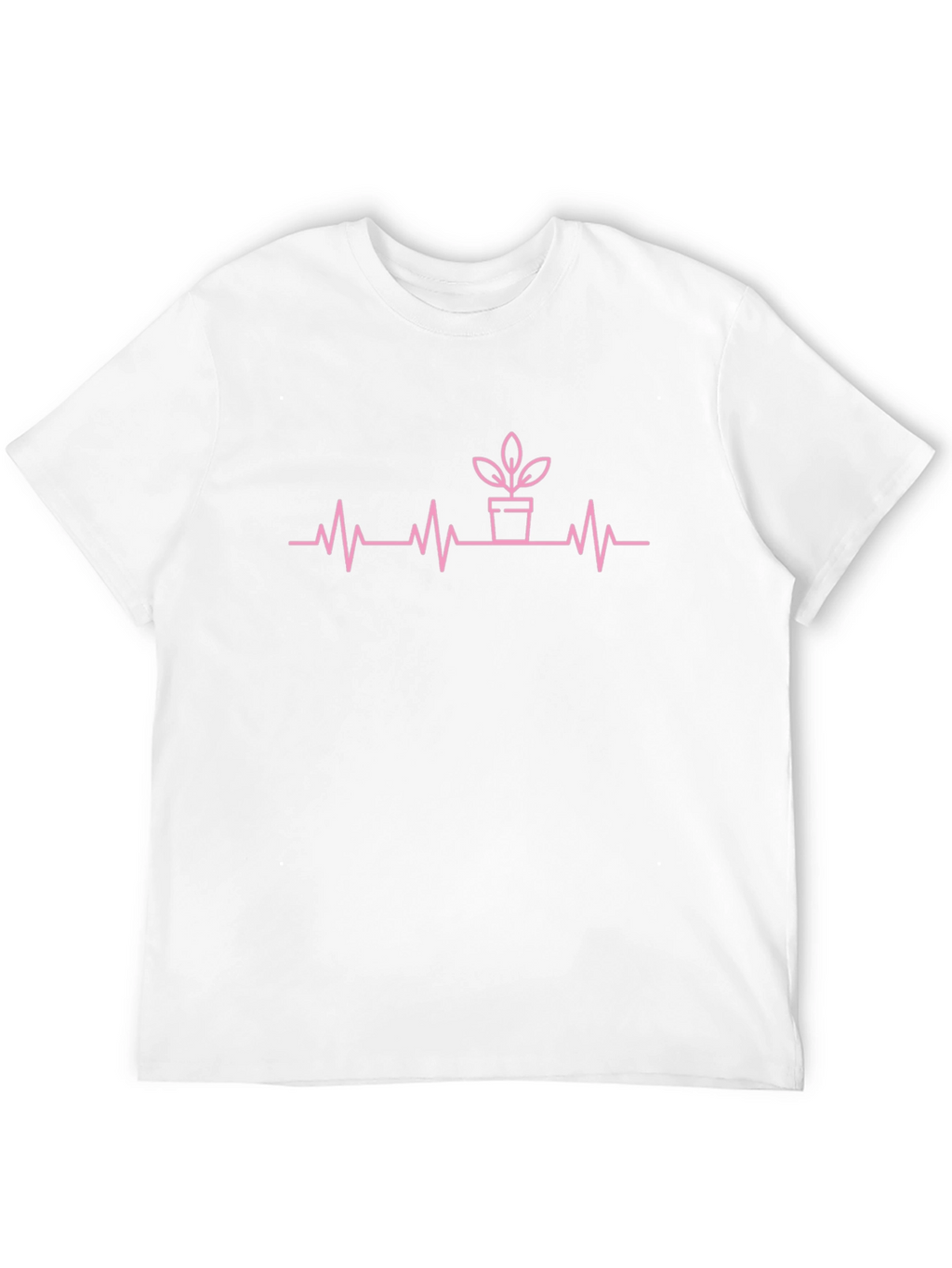 Plant Lover Heartbeat Tee - Black Cotton T-Shirt