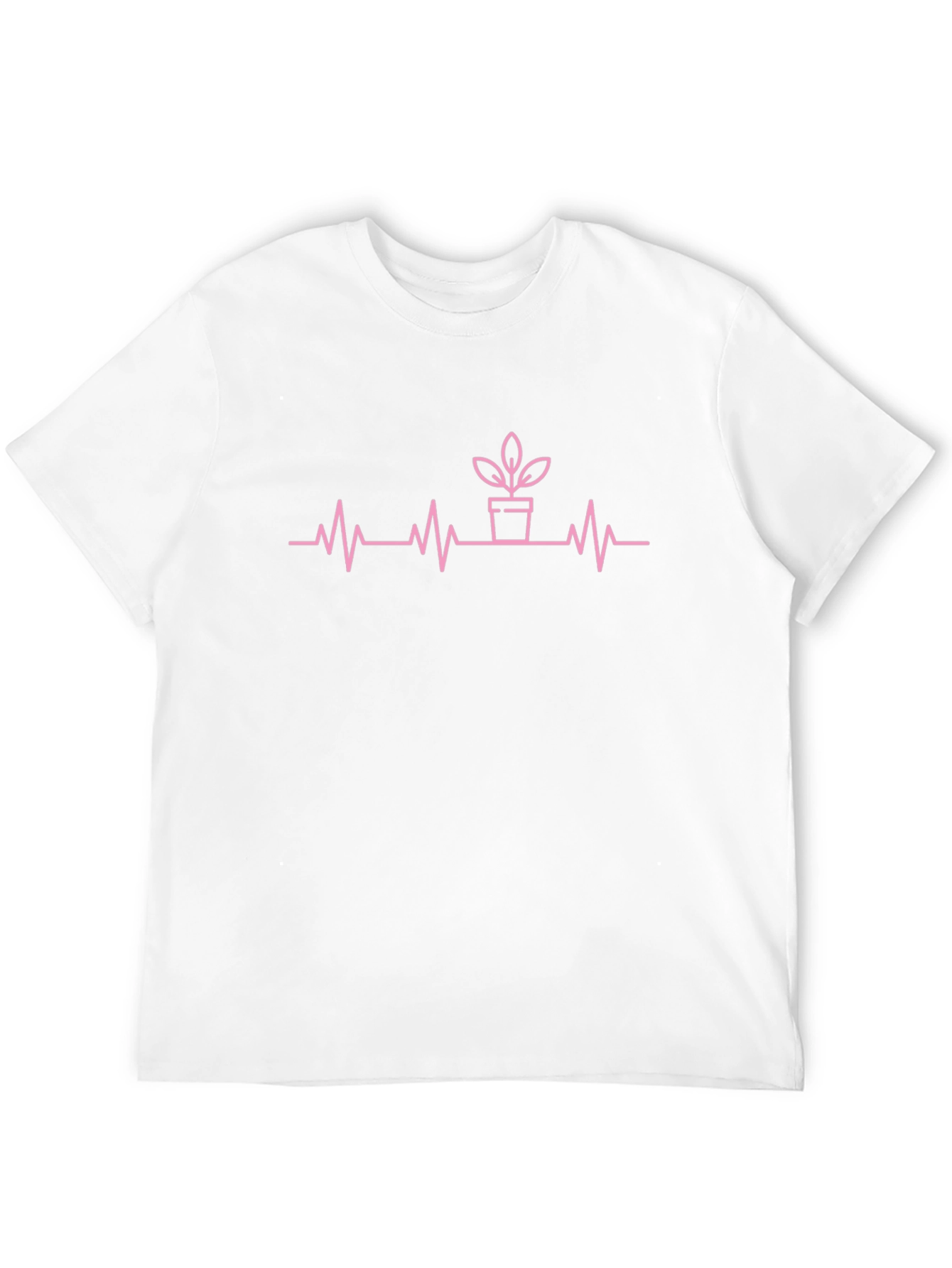Plant Lover Heartbeat Tee - Black Cotton T-Shirt