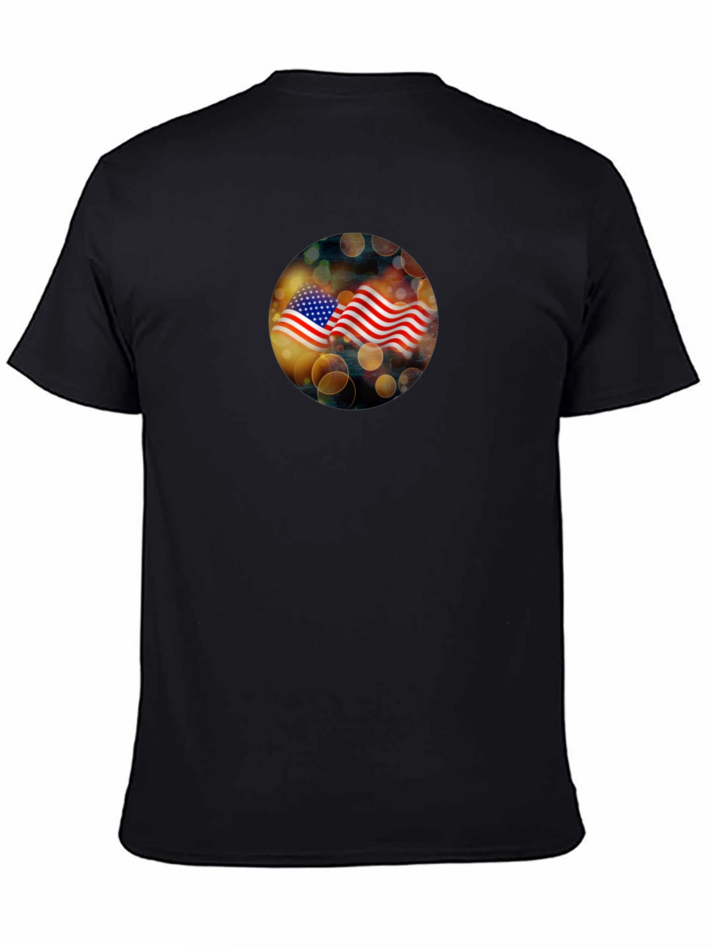 USA Flag Graphic Black T-Shirt
