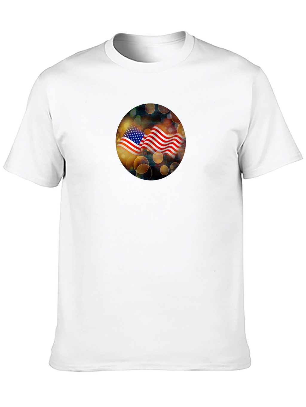 USA Flag Graphic Black T-Shirt