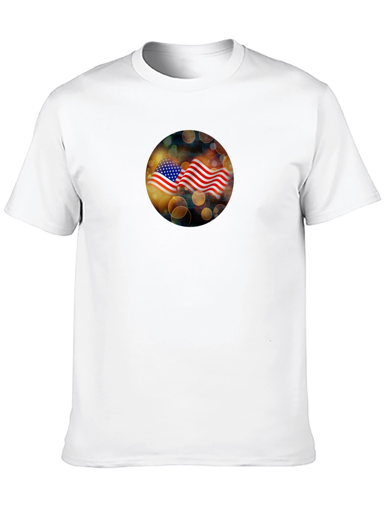 USA Flag Graphic Black T-Shirt