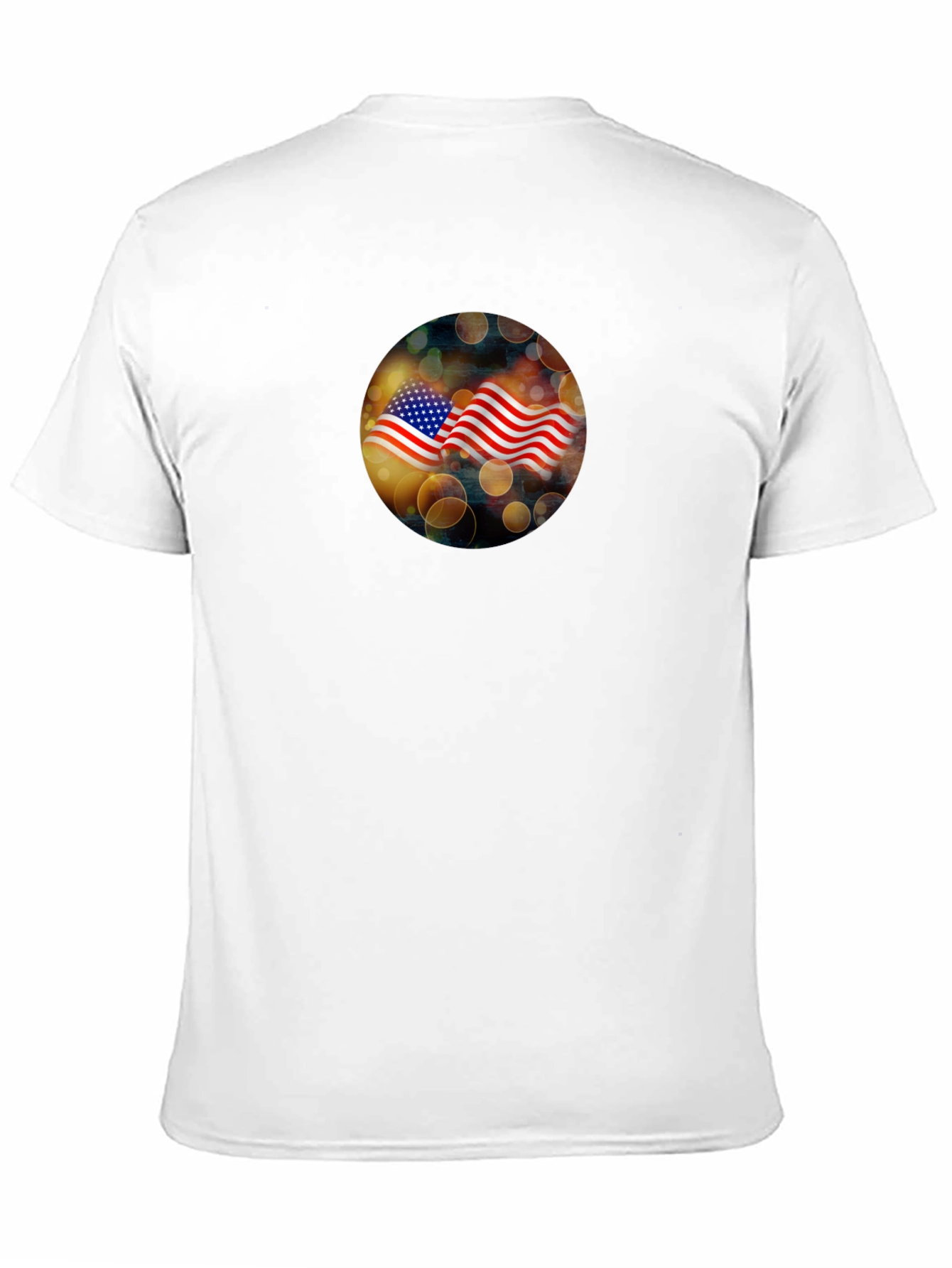 USA Flag Graphic Black T-Shirt