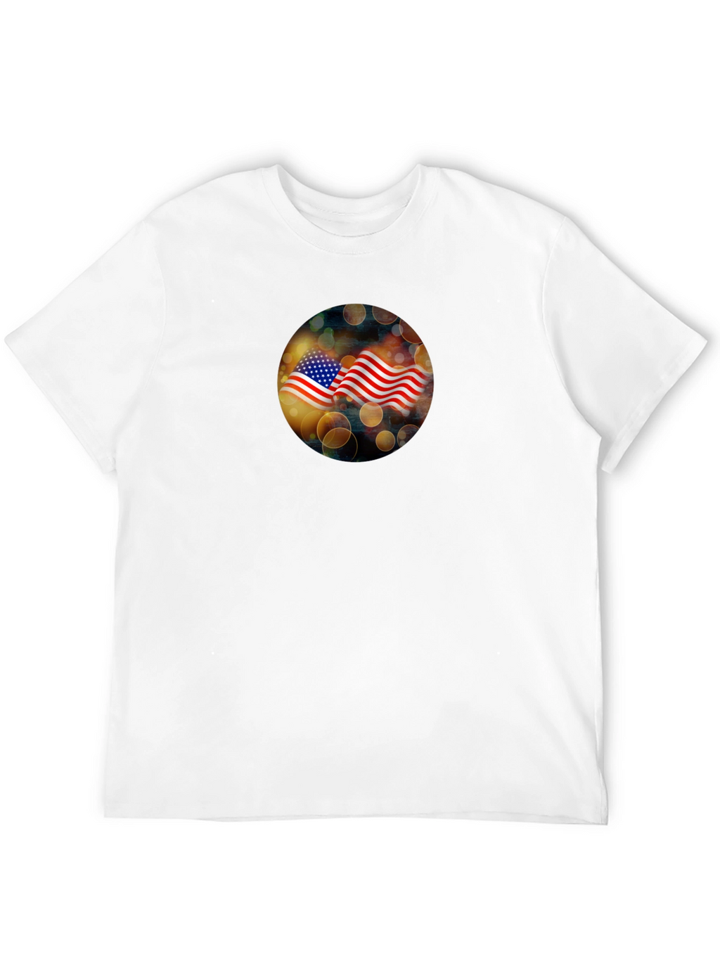 USA Flag Graphic Black T-Shirt
