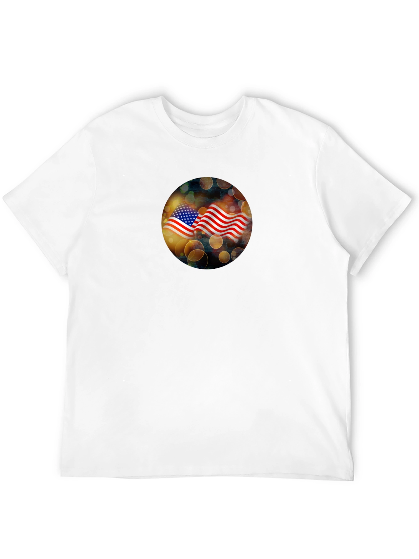 USA Flag Graphic Black T-Shirt