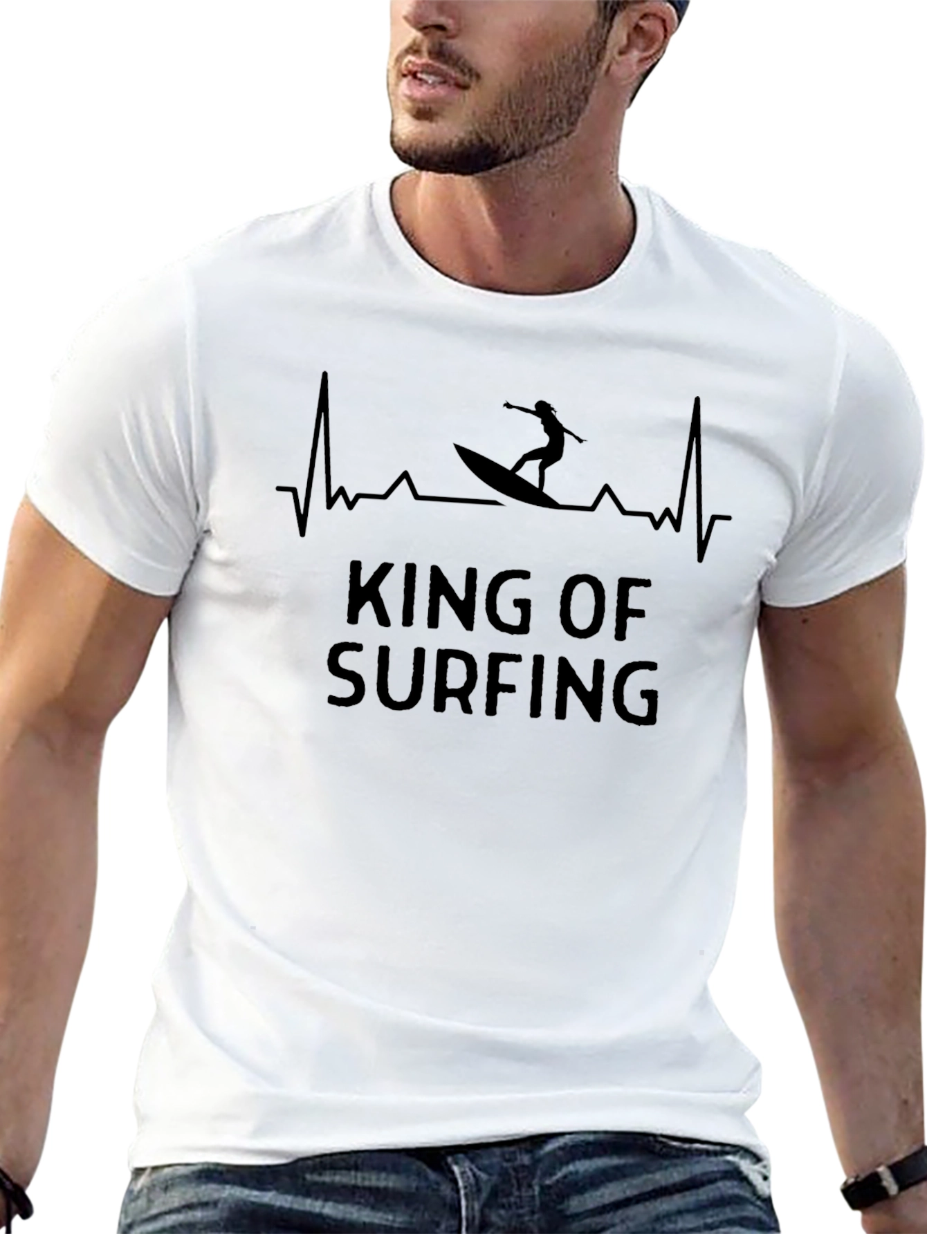 King of Surfing Black T-Shirt