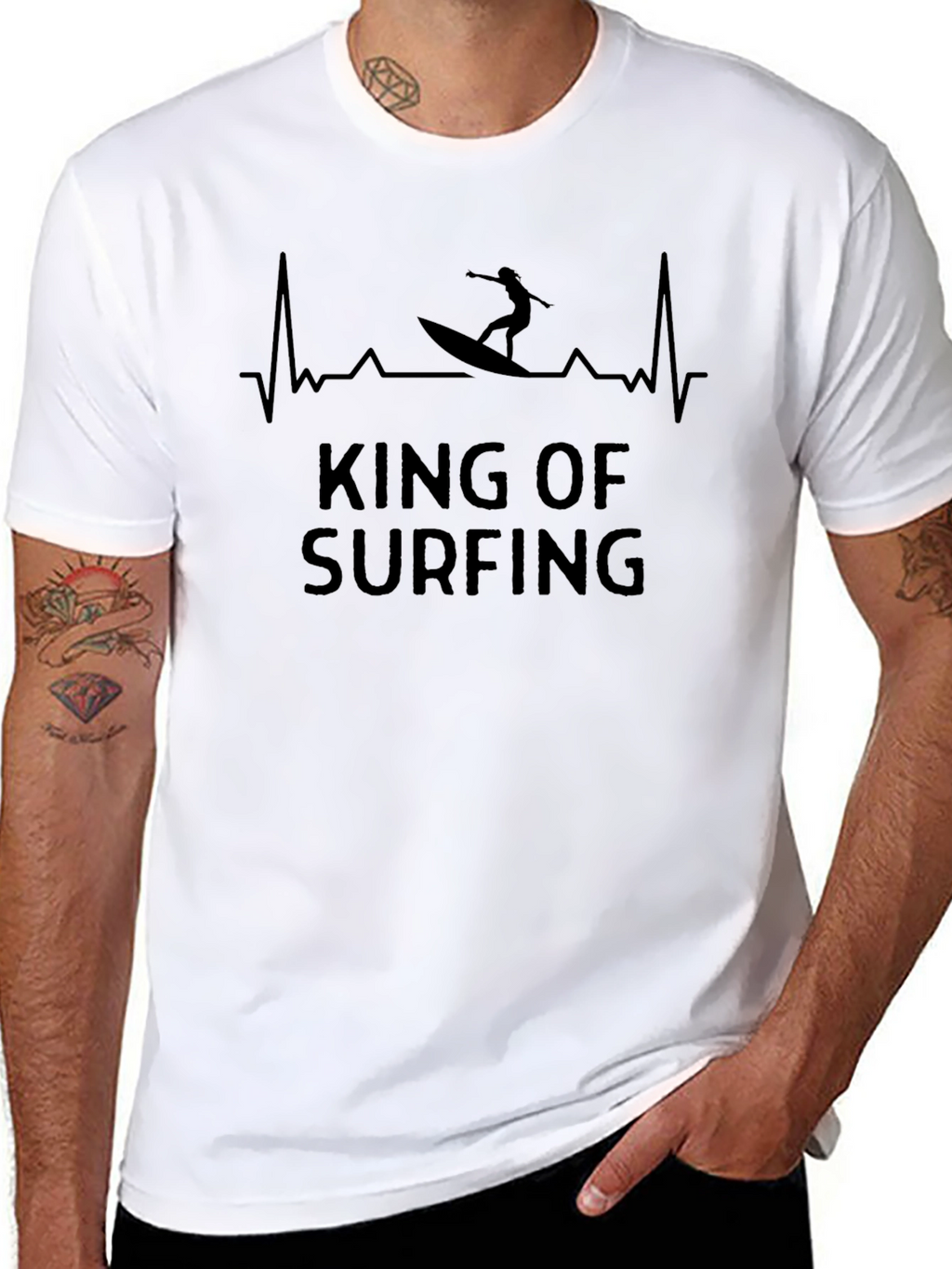 King of Surfing Black T-Shirt