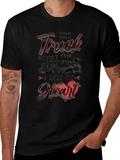 Truckers Man Heart Black T-Shirt