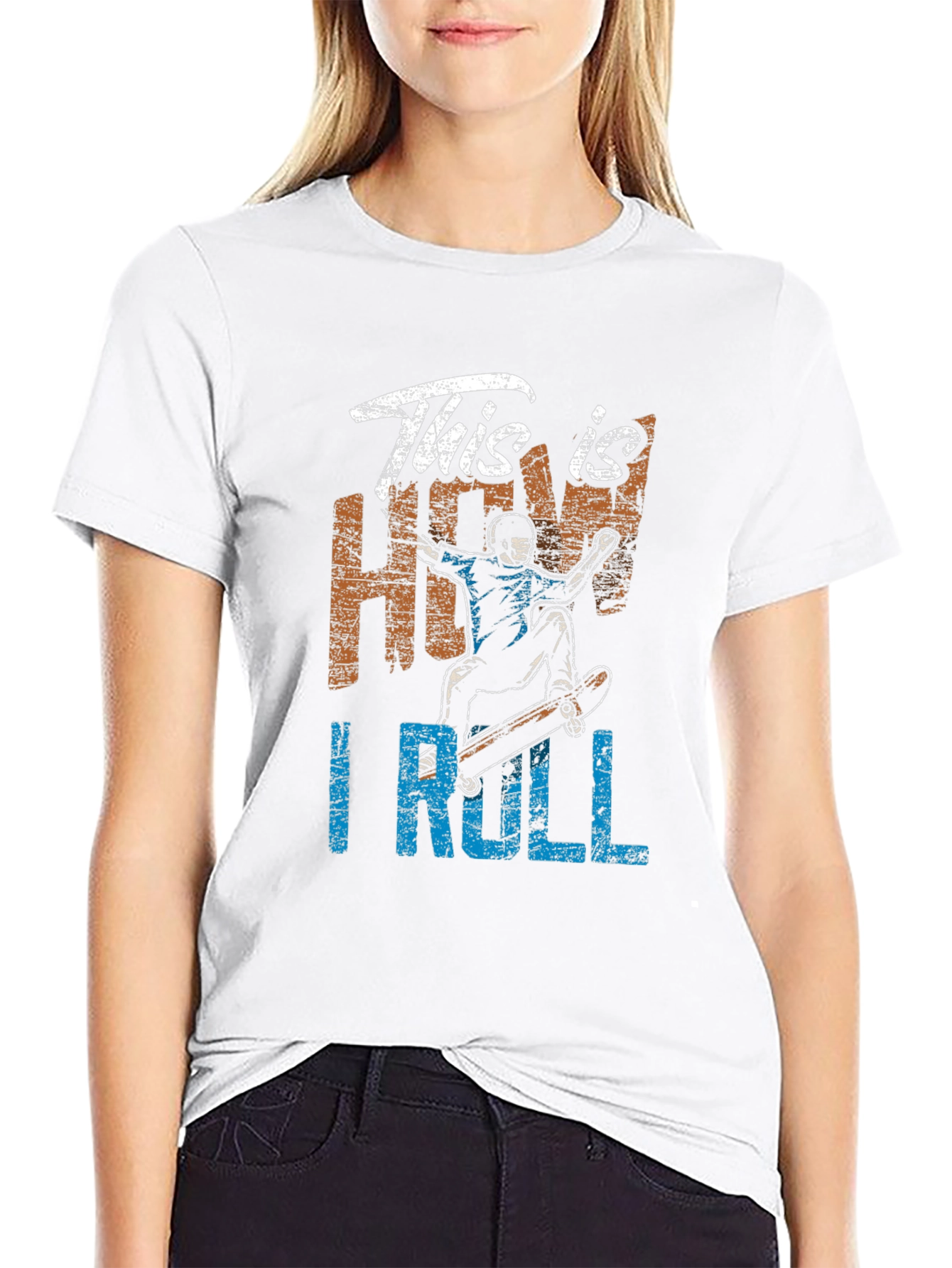 This is How I Roll Skateboarder Graphic Tee