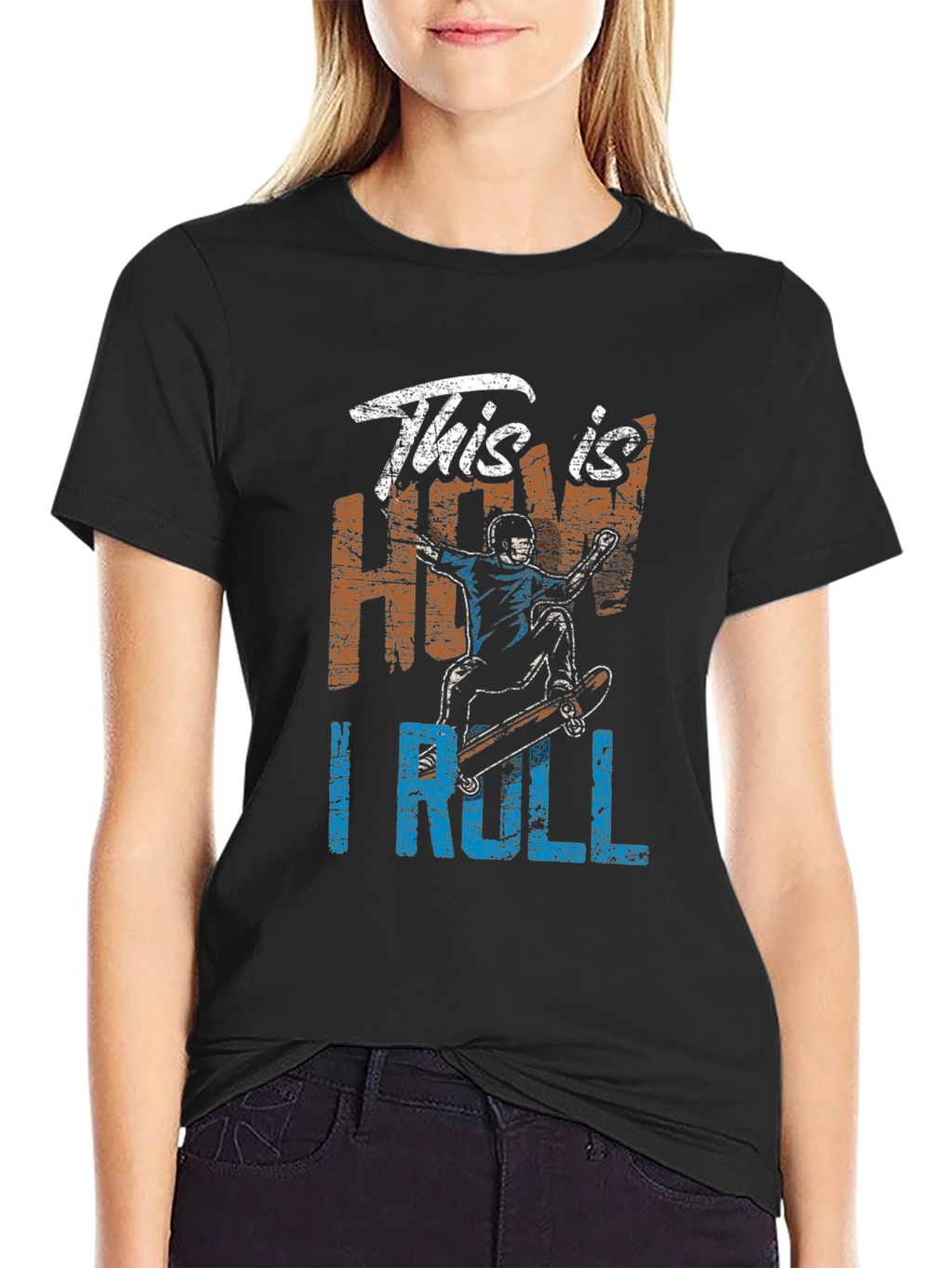 This is How I Roll Skateboarder Graphic Tee