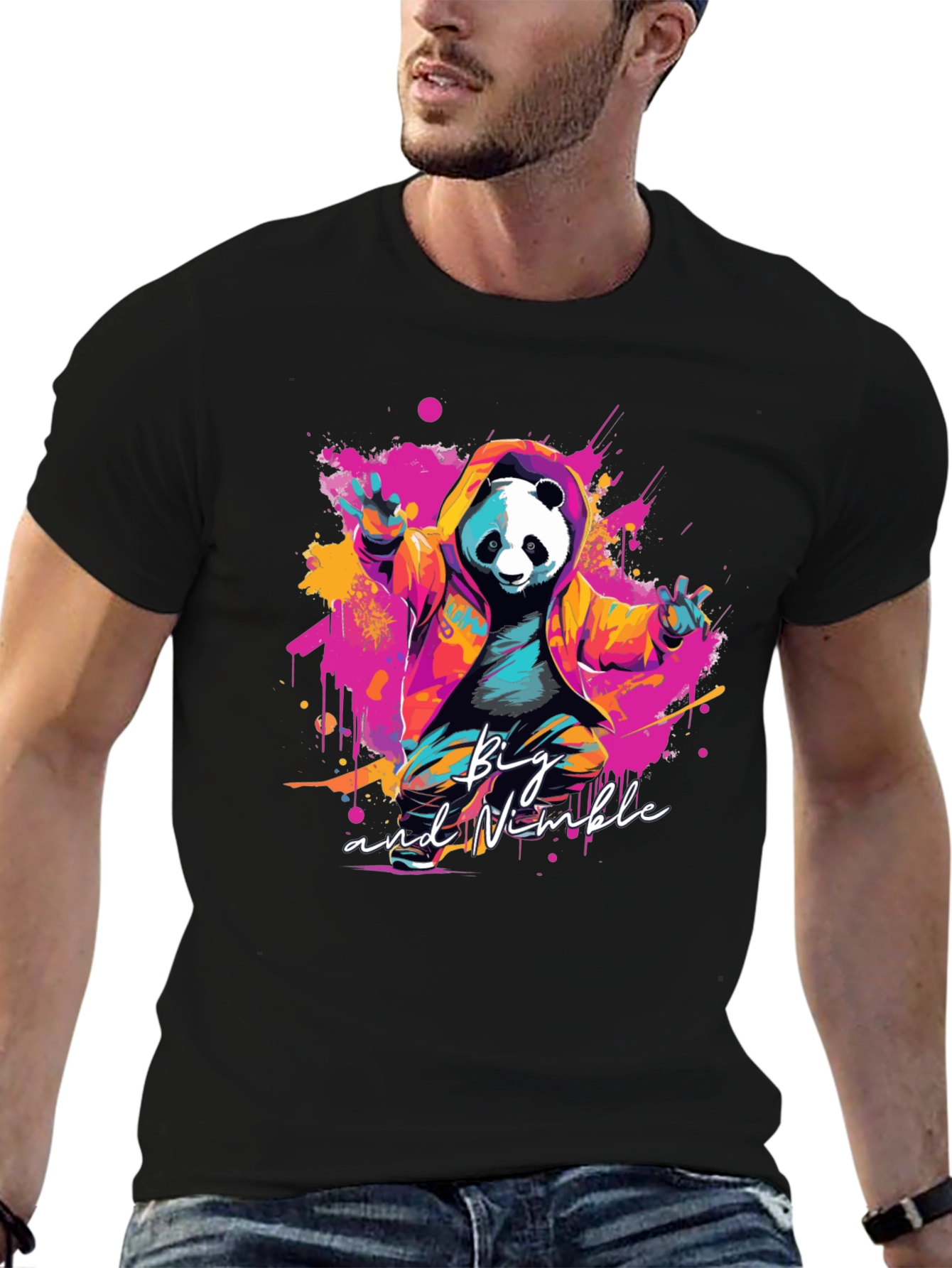 Big & Nimble Panda Graphic T-Shirt