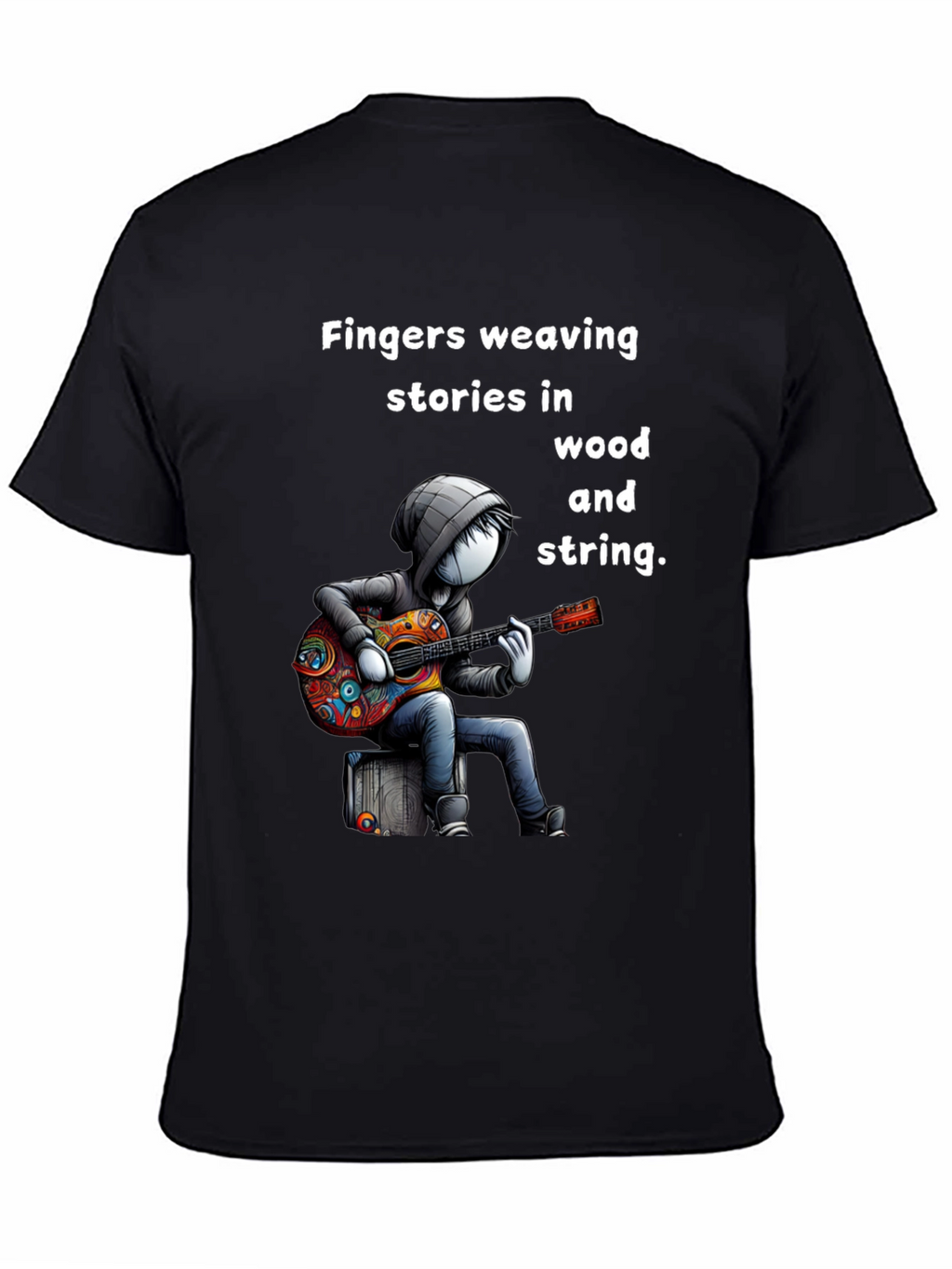 Guitar Player Graphic Tee - Fingers Weaving Stories