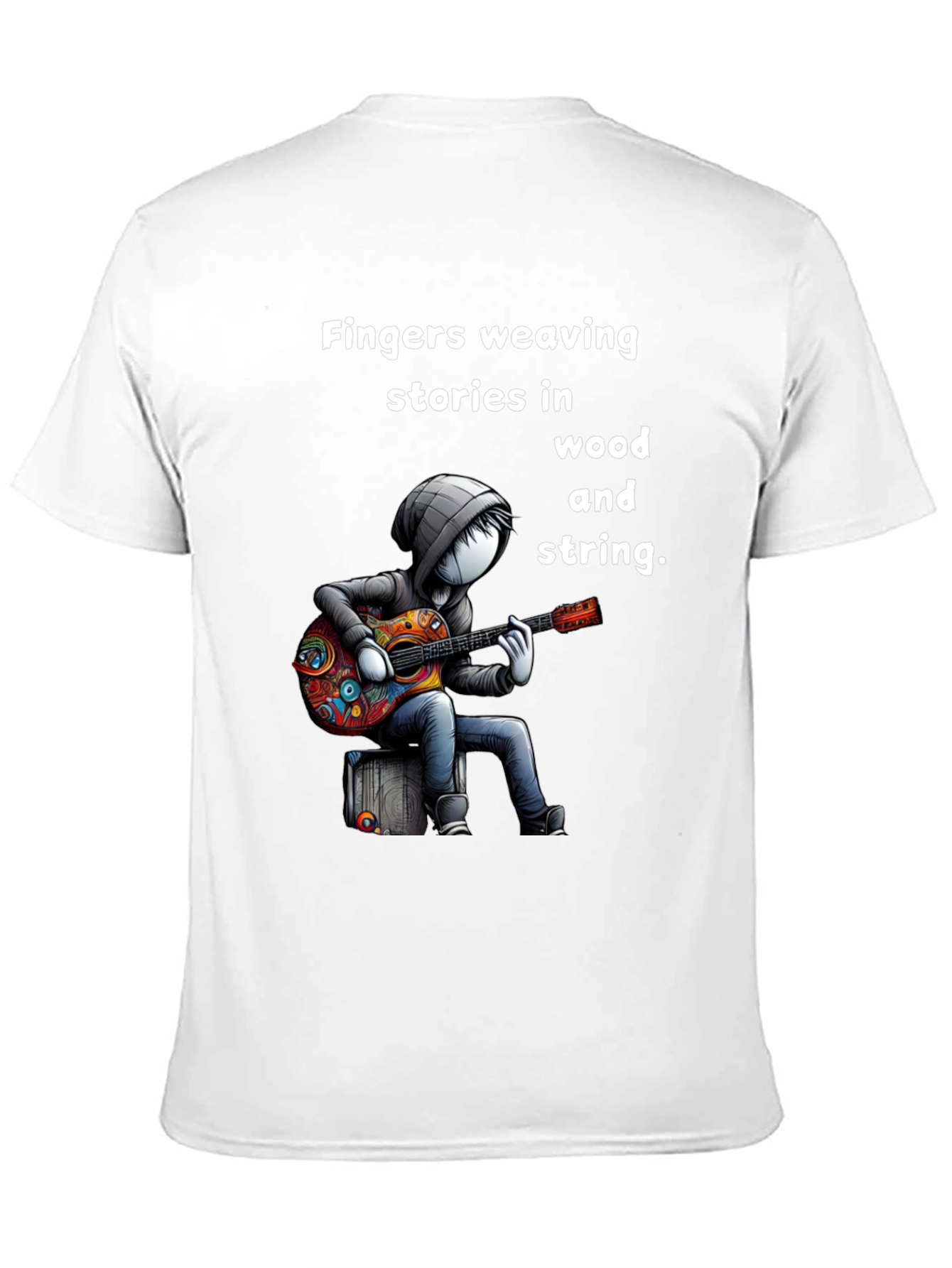 Guitar Player Graphic Tee - Fingers Weaving Stories
