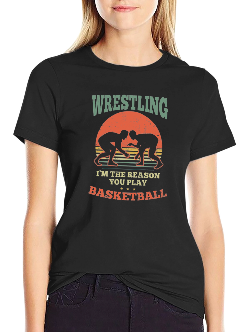 Wrestling Basketball Reason Graphic Tee