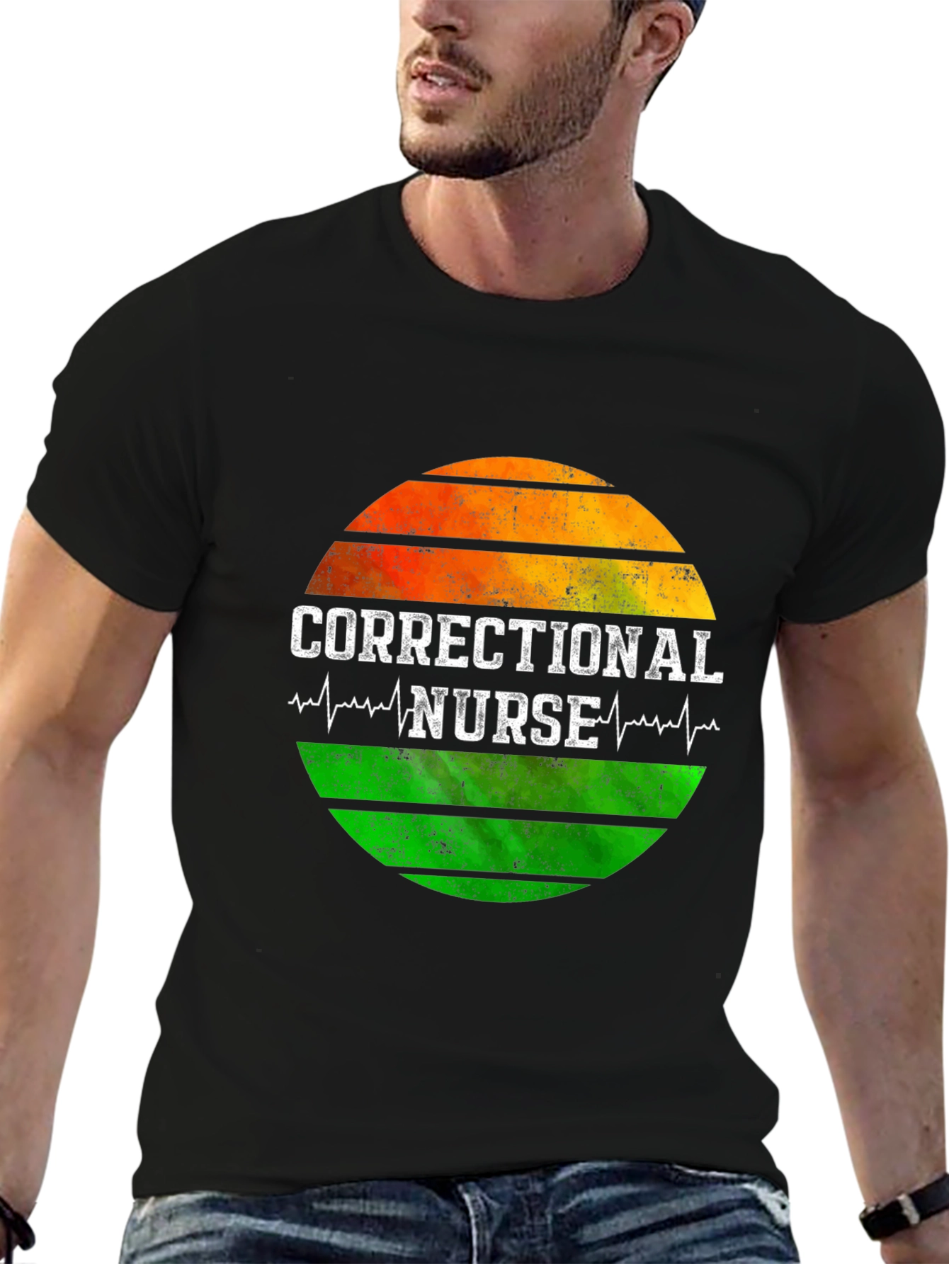 Correctional Nurse Sunset Graphic Tee