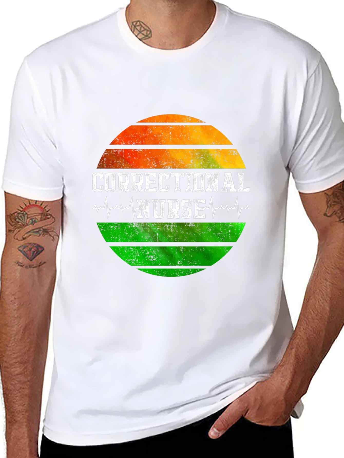 Correctional Nurse Sunset Graphic Tee