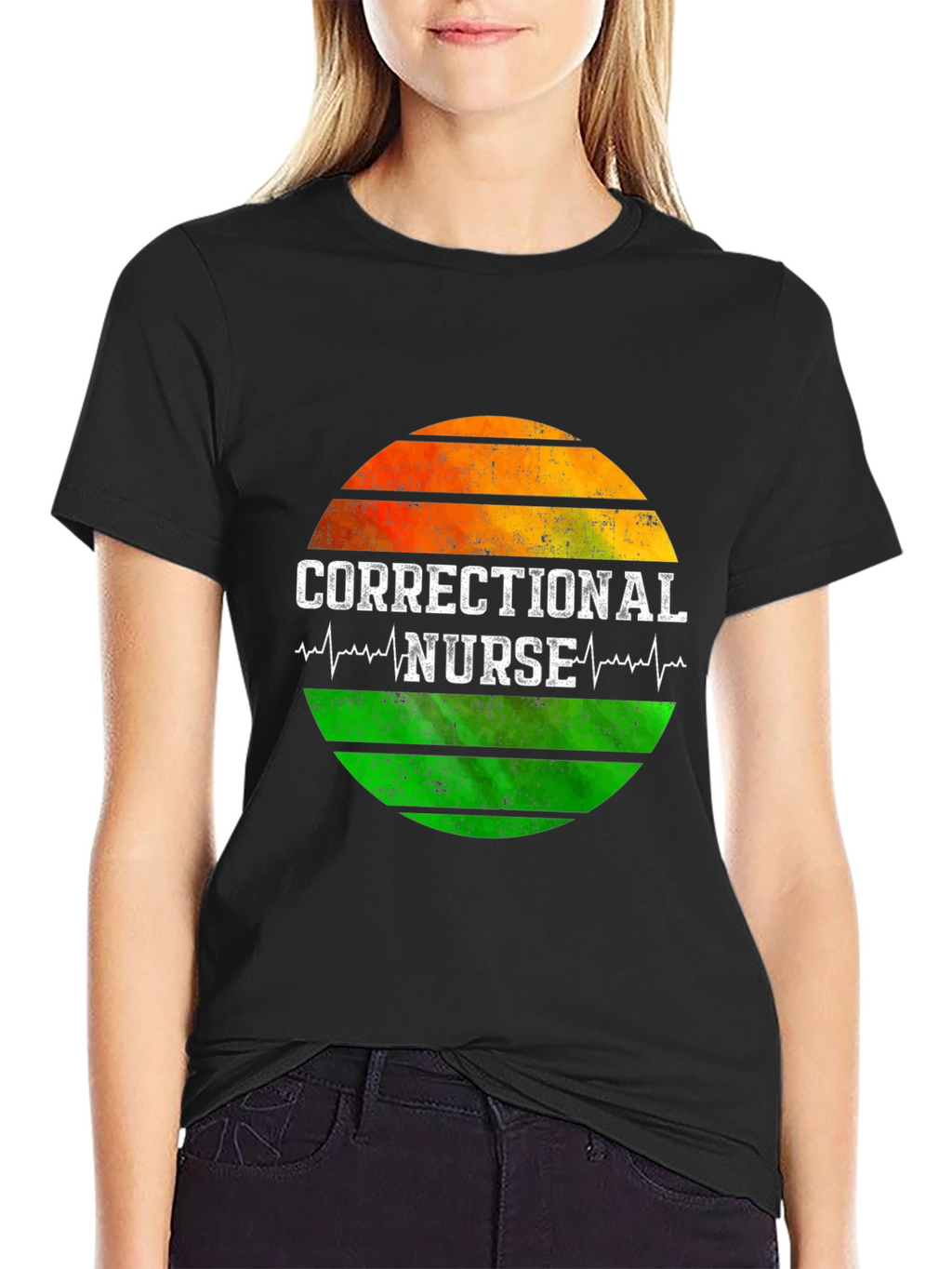 Correctional Nurse Sunset Graphic Tee