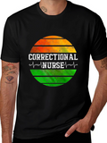 Correctional Nurse Sunset Graphic Tee