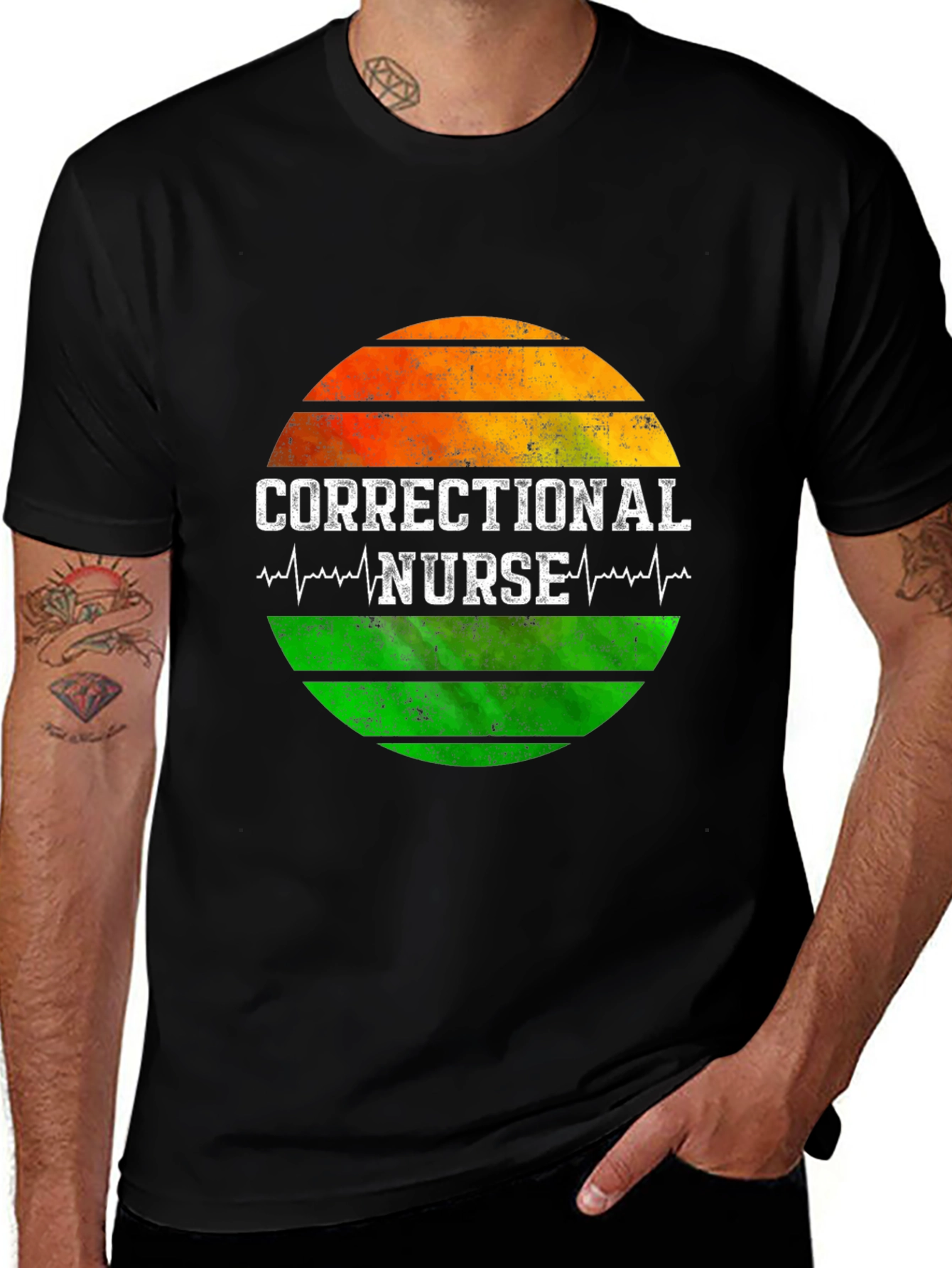 Correctional Nurse Sunset Graphic Tee