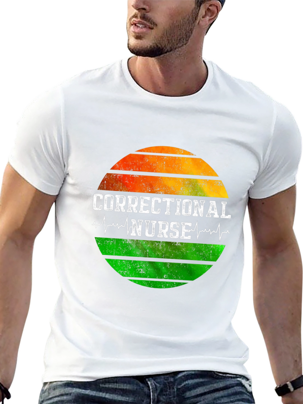 Correctional Nurse Sunset Graphic Tee