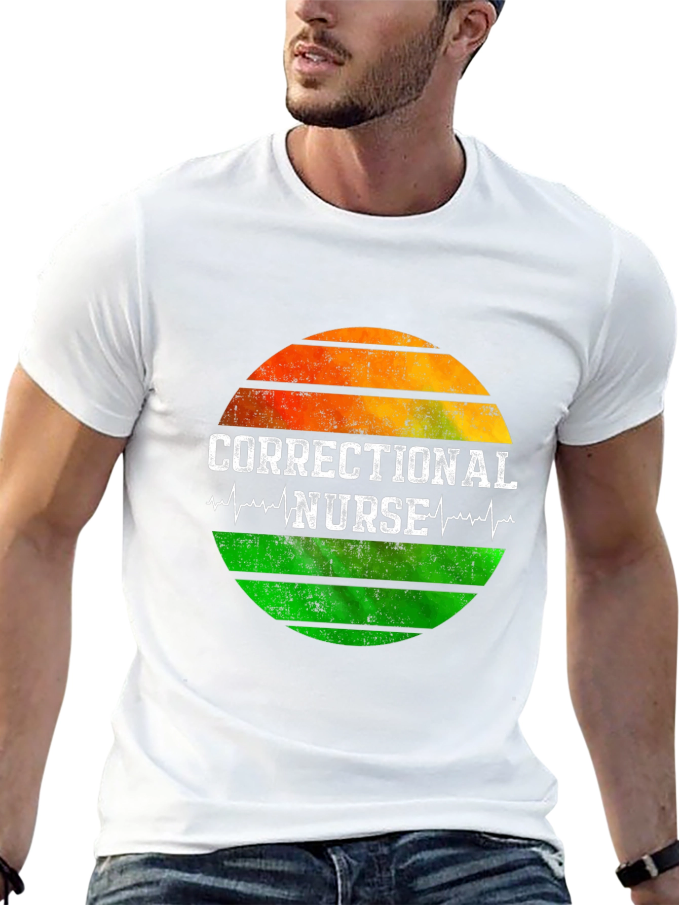 Correctional Nurse Sunset Graphic Tee