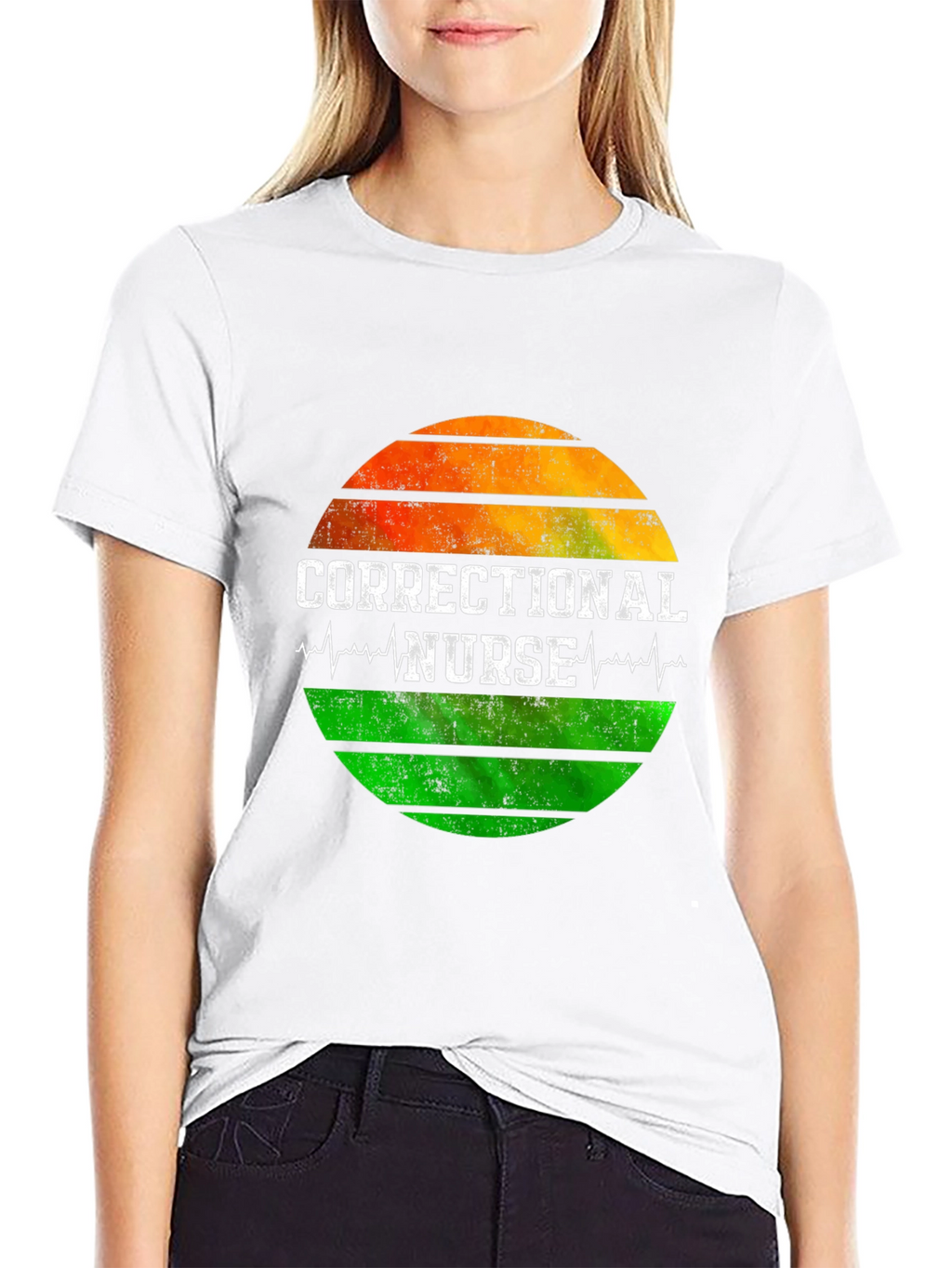 Correctional Nurse Sunset Graphic Tee