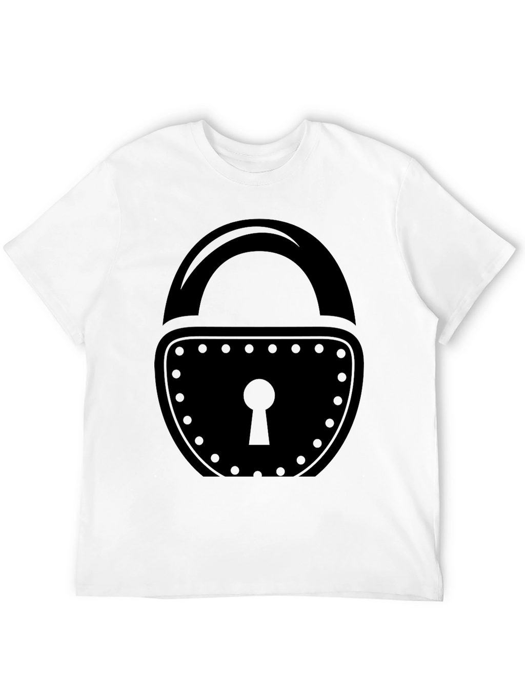 Black Padlock Graphic Tee - Secure Style