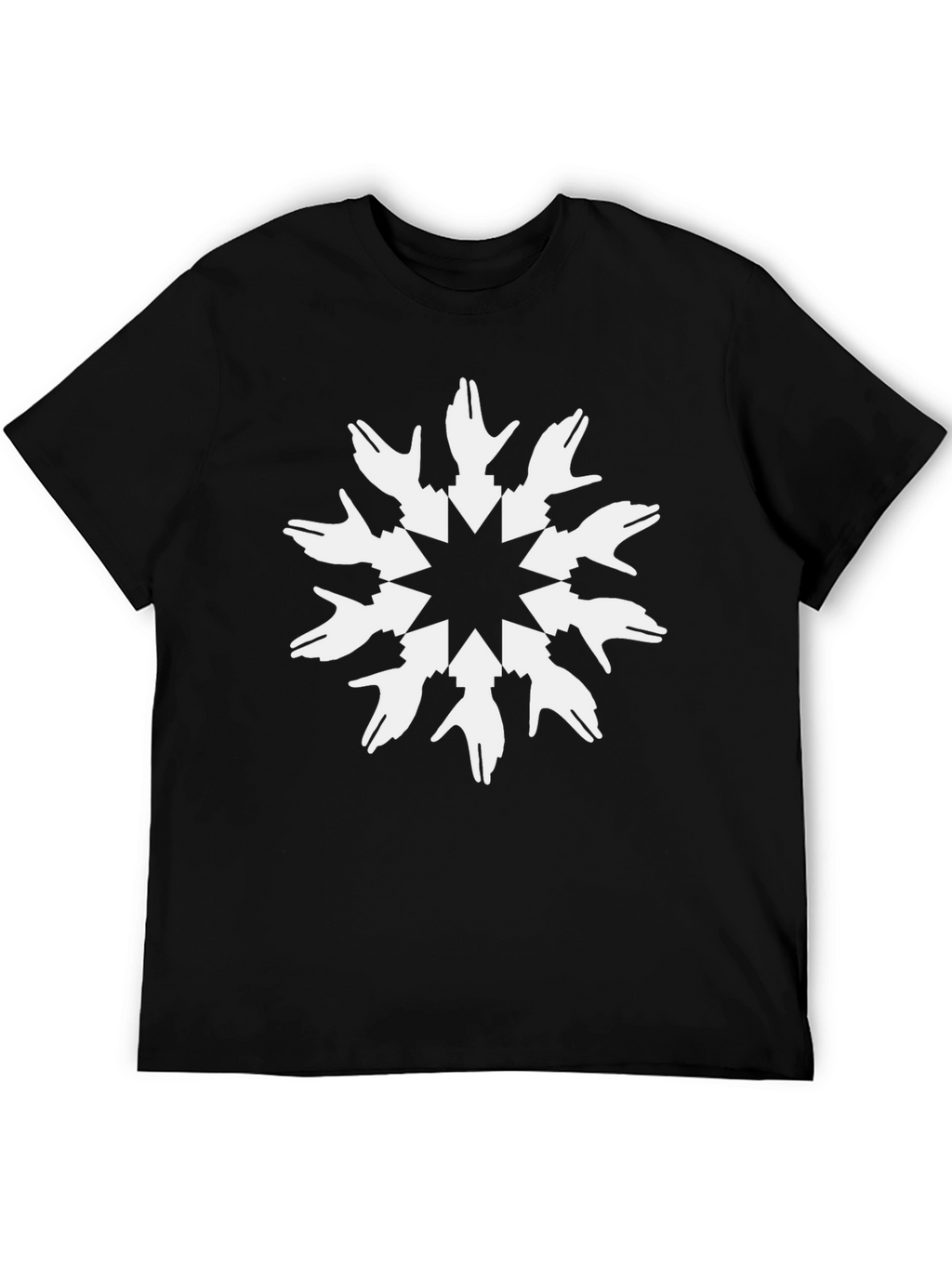 Geometric Hand Graphic Black T-Shirt