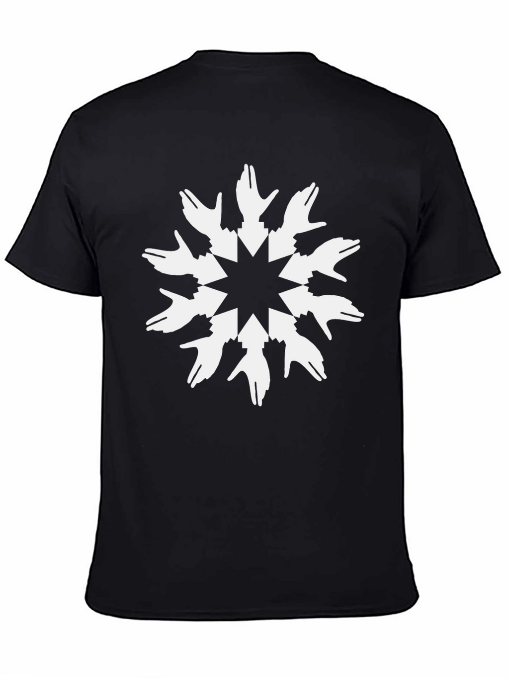 Geometric Hand Graphic Black T-Shirt
