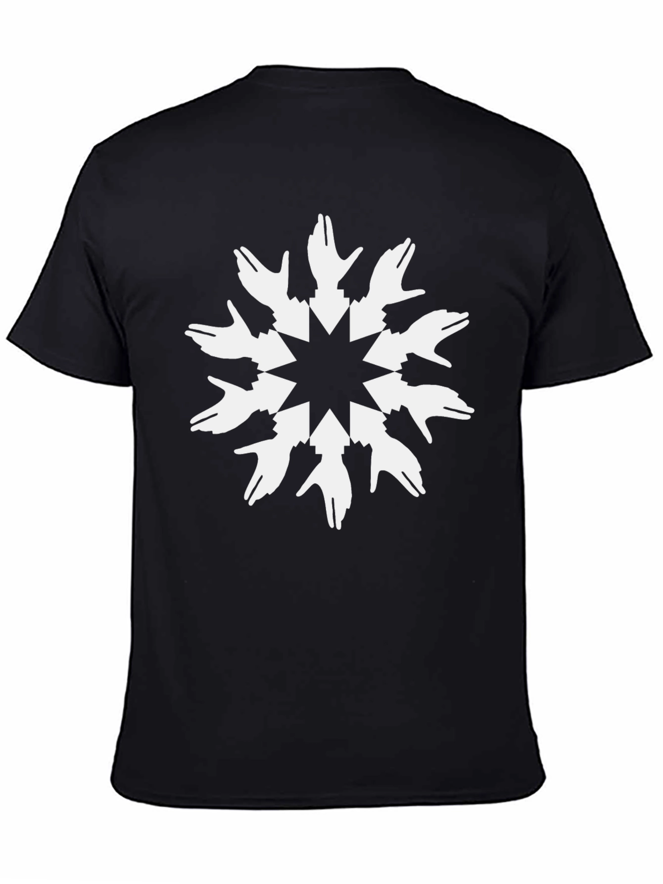 Geometric Hand Graphic Black T-Shirt