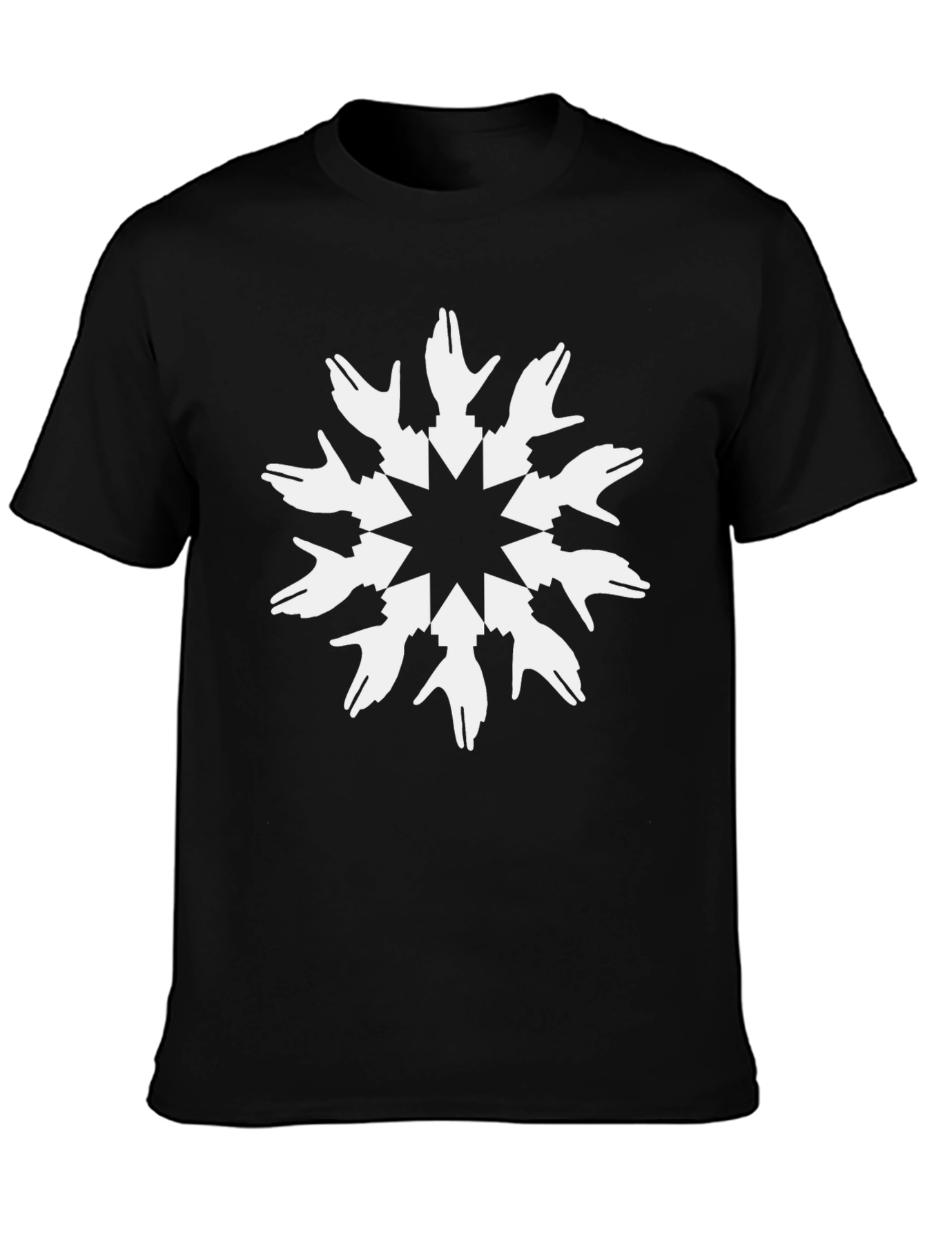 Geometric Hand Graphic Black T-Shirt