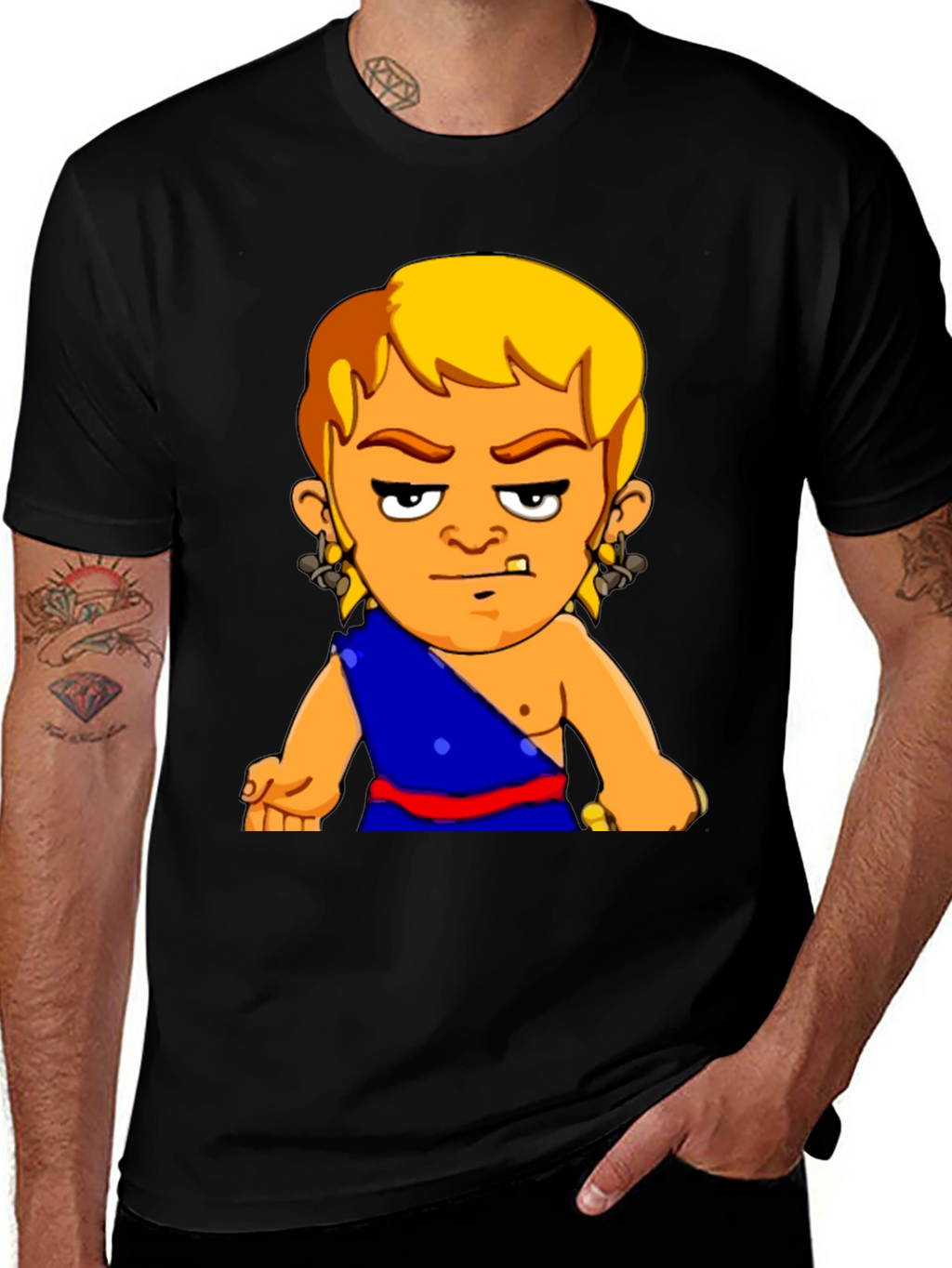 Funny Cartoon Character Graphic T-Shirt