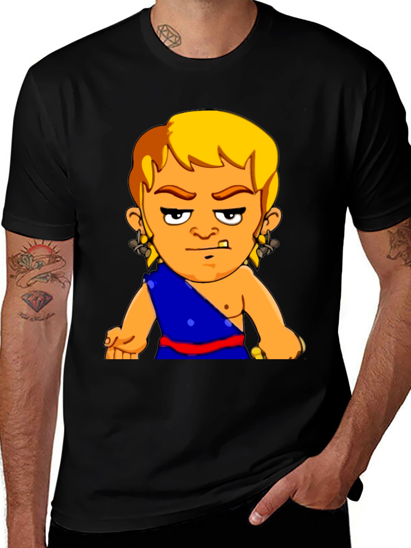 Funny Cartoon Character Graphic T-Shirt
