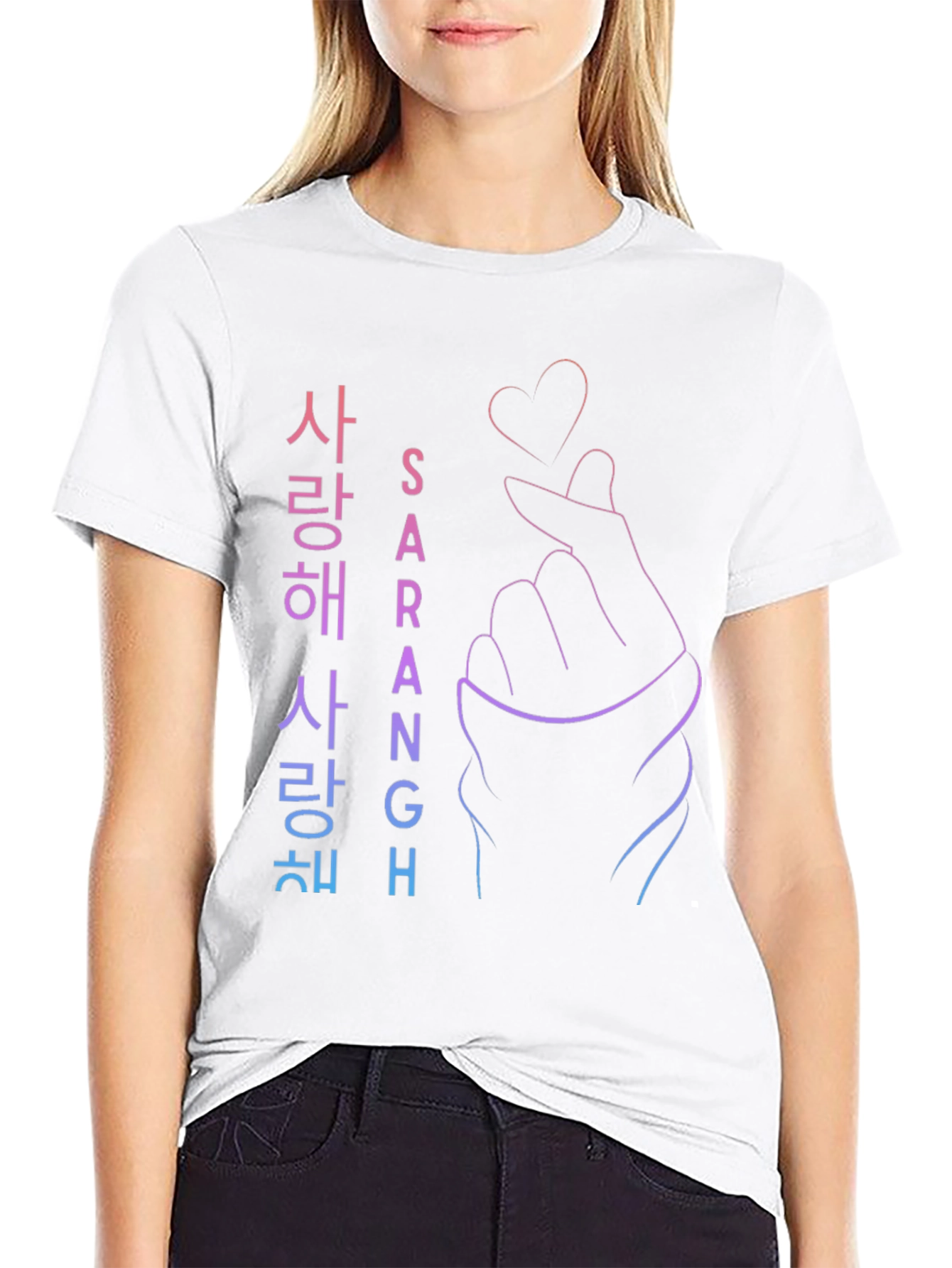Saragh Korean Love Sign T-Shirt
