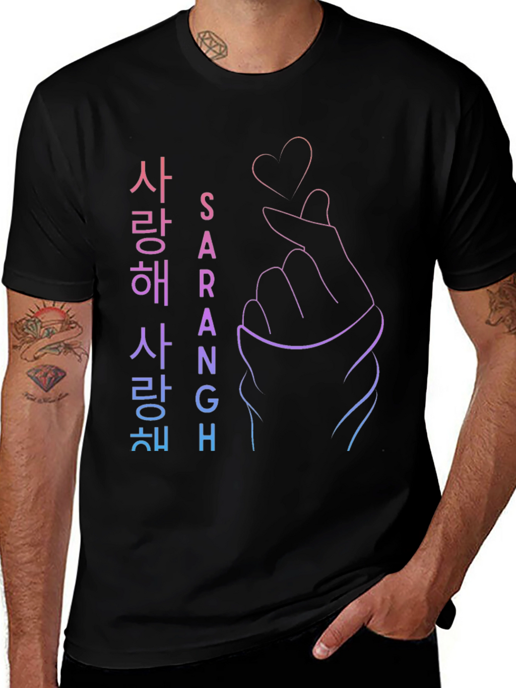 Saragh Korean Love Sign T-Shirt