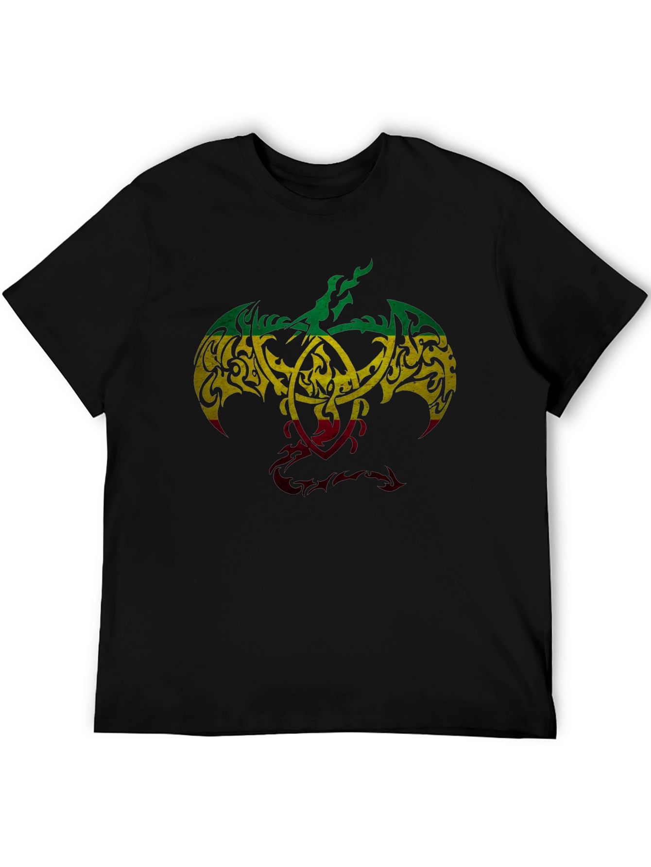 Rasta Tribal Dragon Graphic T-Shirt - Unique Design