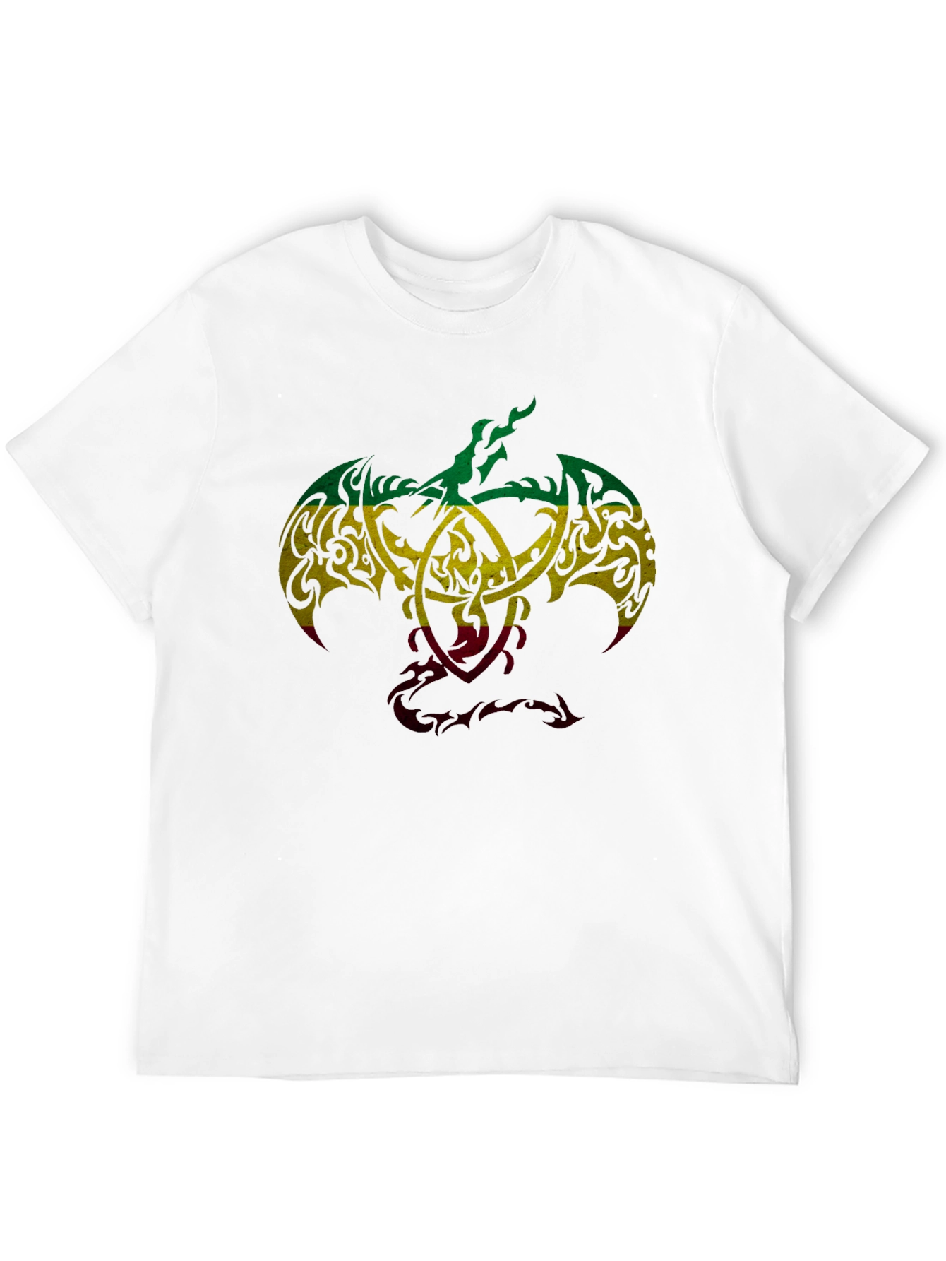 Rasta Tribal Dragon Graphic T-Shirt - Unique Design