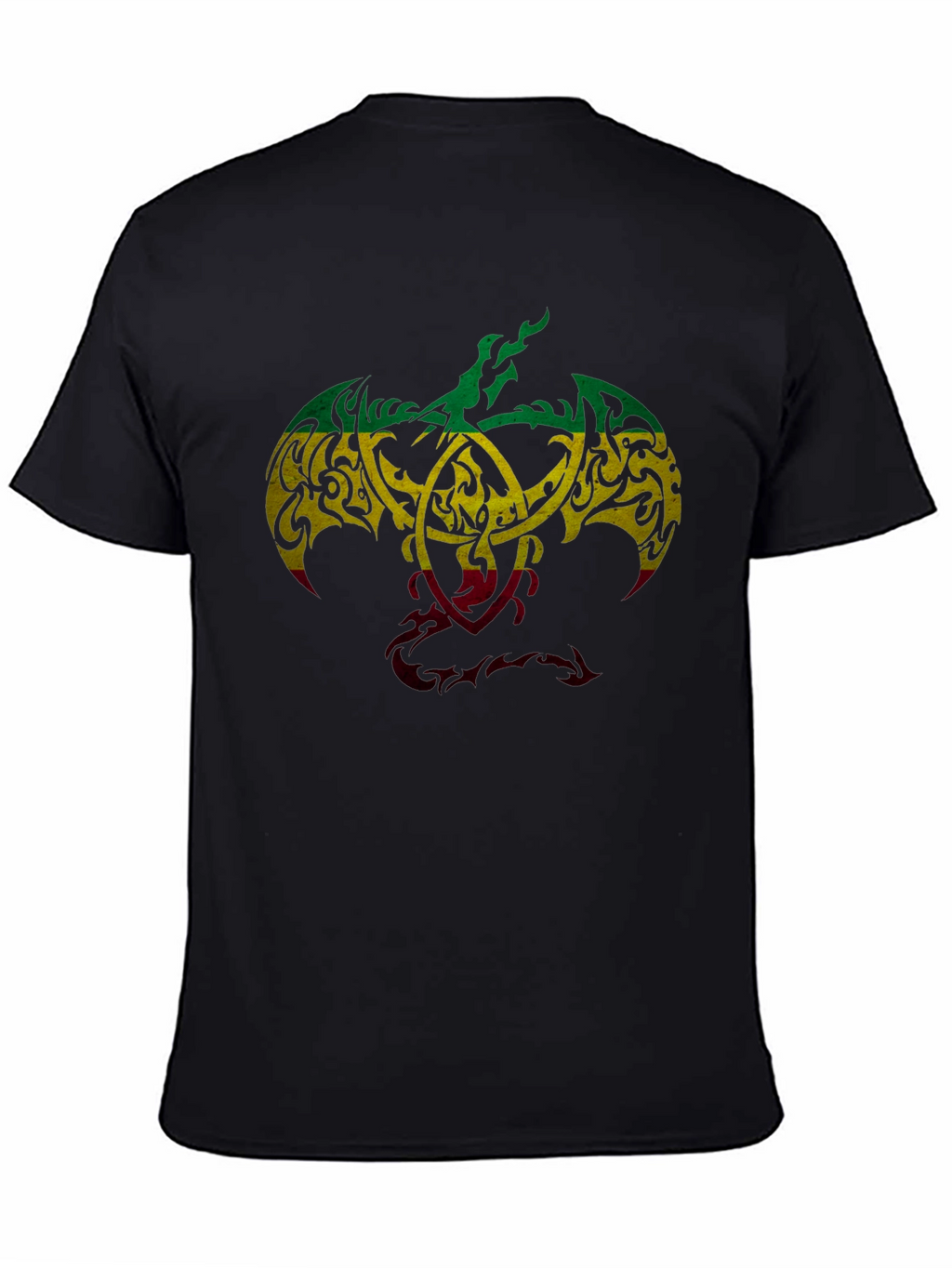 Rasta Tribal Dragon Graphic T-Shirt - Unique Design