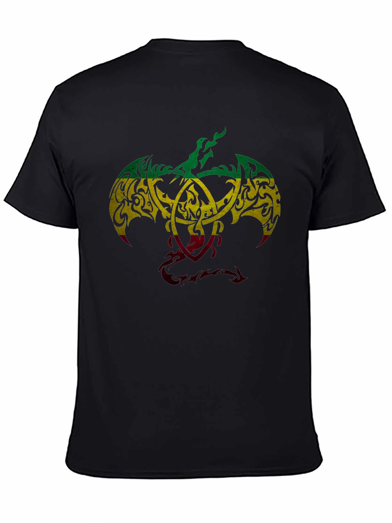 Rasta Tribal Dragon Graphic T-Shirt - Unique Design