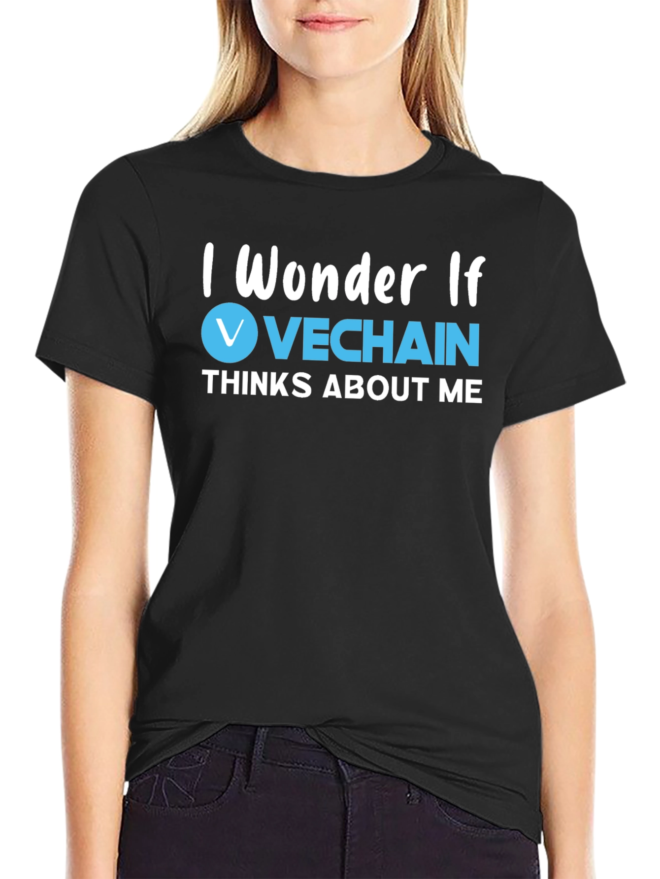 VeChain Crypto T-Shirt - I Wonder If VeChain Thinks About Me Tee