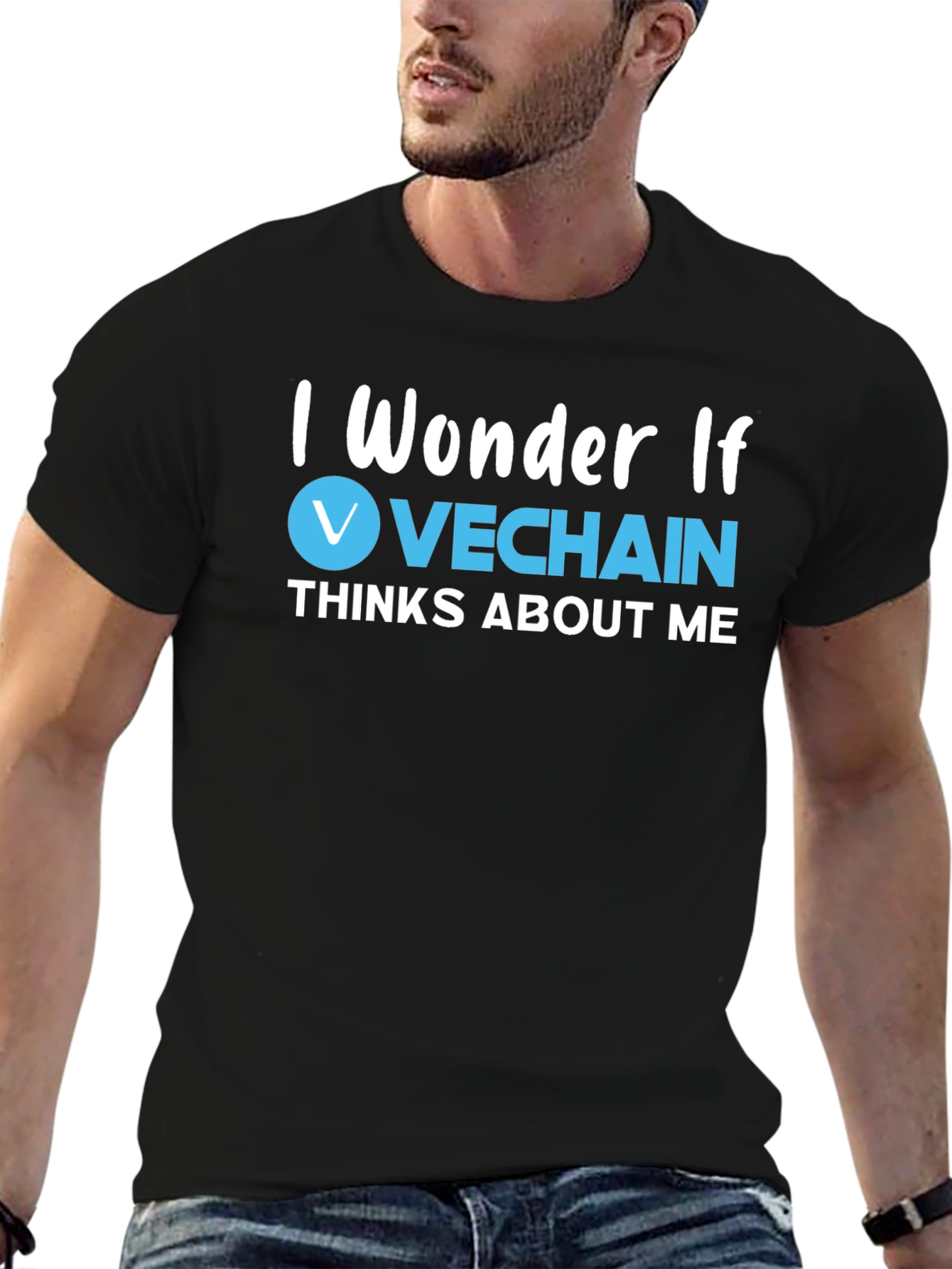 VeChain Crypto T-Shirt - I Wonder If VeChain Thinks About Me Tee