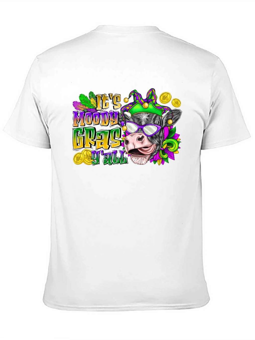 Moody Gras YAll Cow T-Shirt