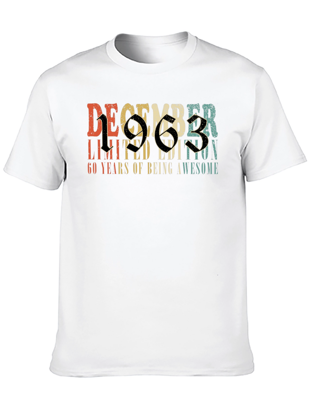 December 1963 Limited Edition 60th Birthday T-Shirt