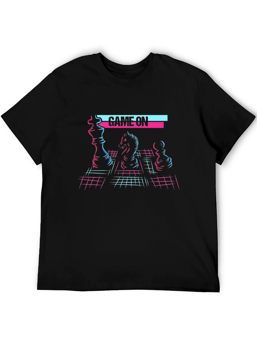Retro Chess Game On T-Shirt - Gamer Style
