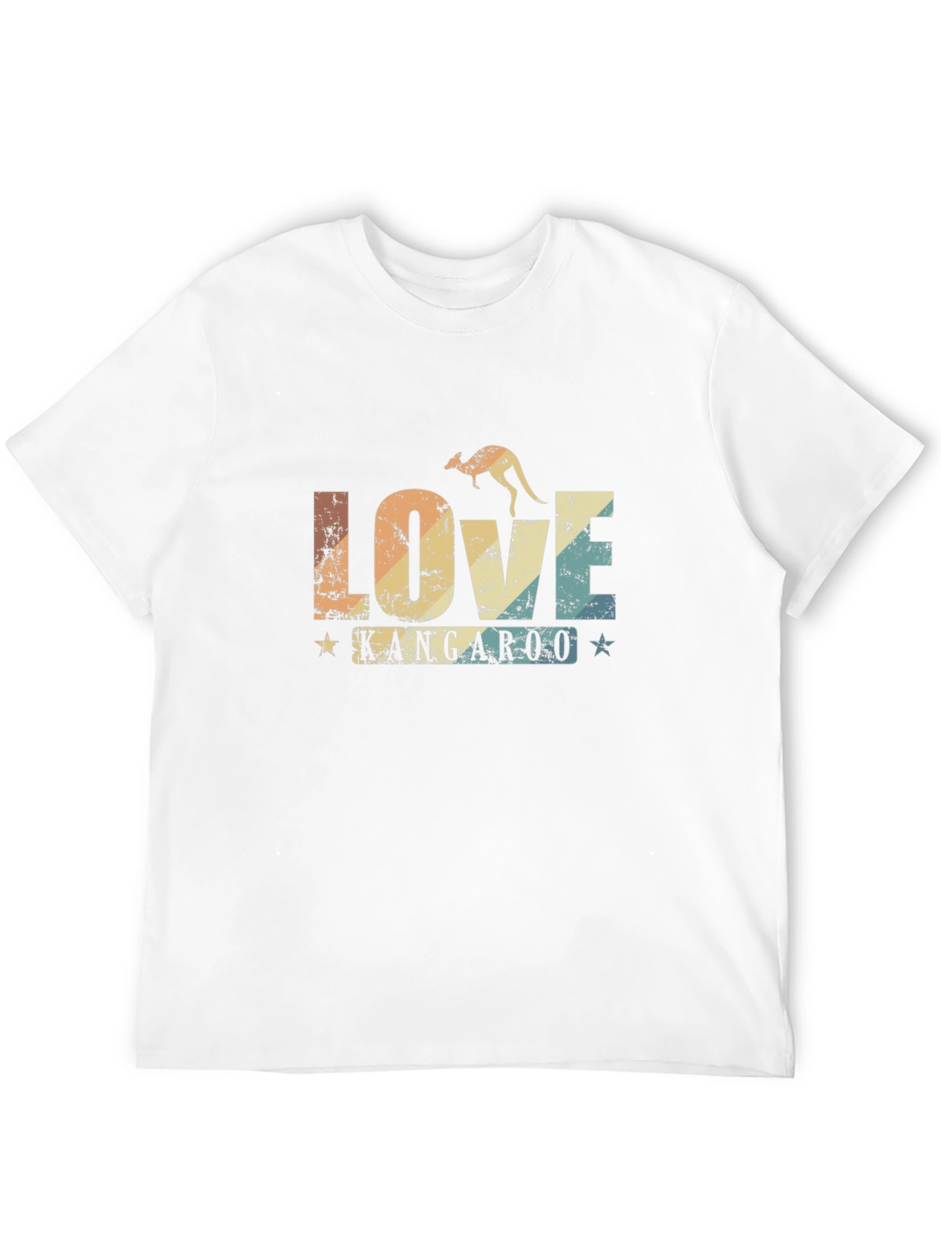 Love Kangaroo Retro Graphic T-Shirt