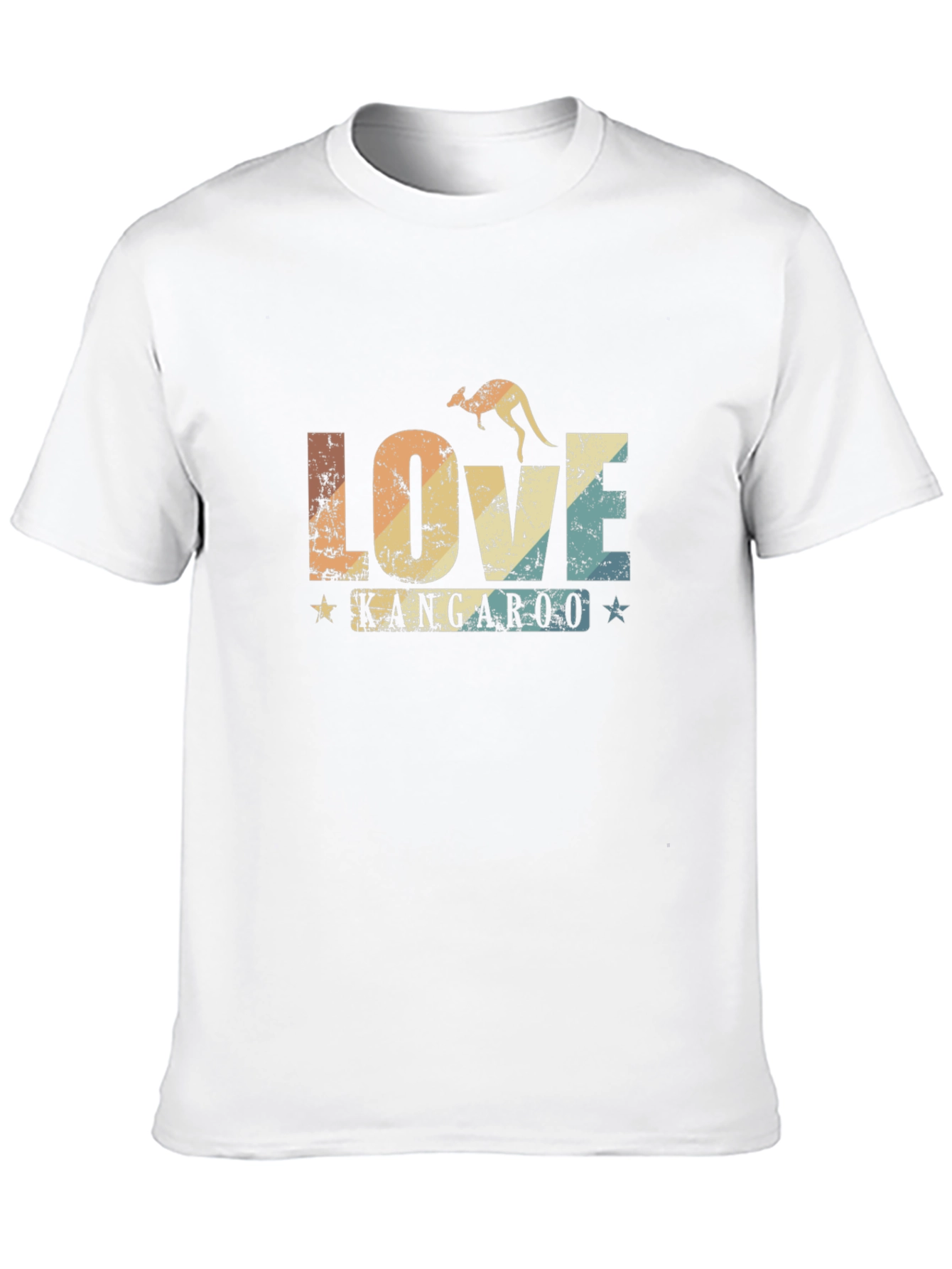 Love Kangaroo Retro Graphic T-Shirt